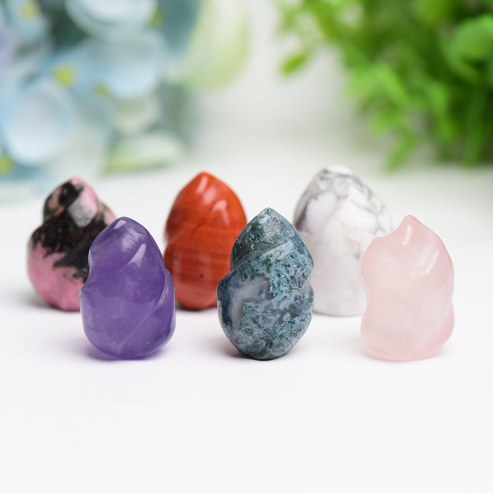 1.0 inch Mixed Crystal Mini Flame Carvings for Healing