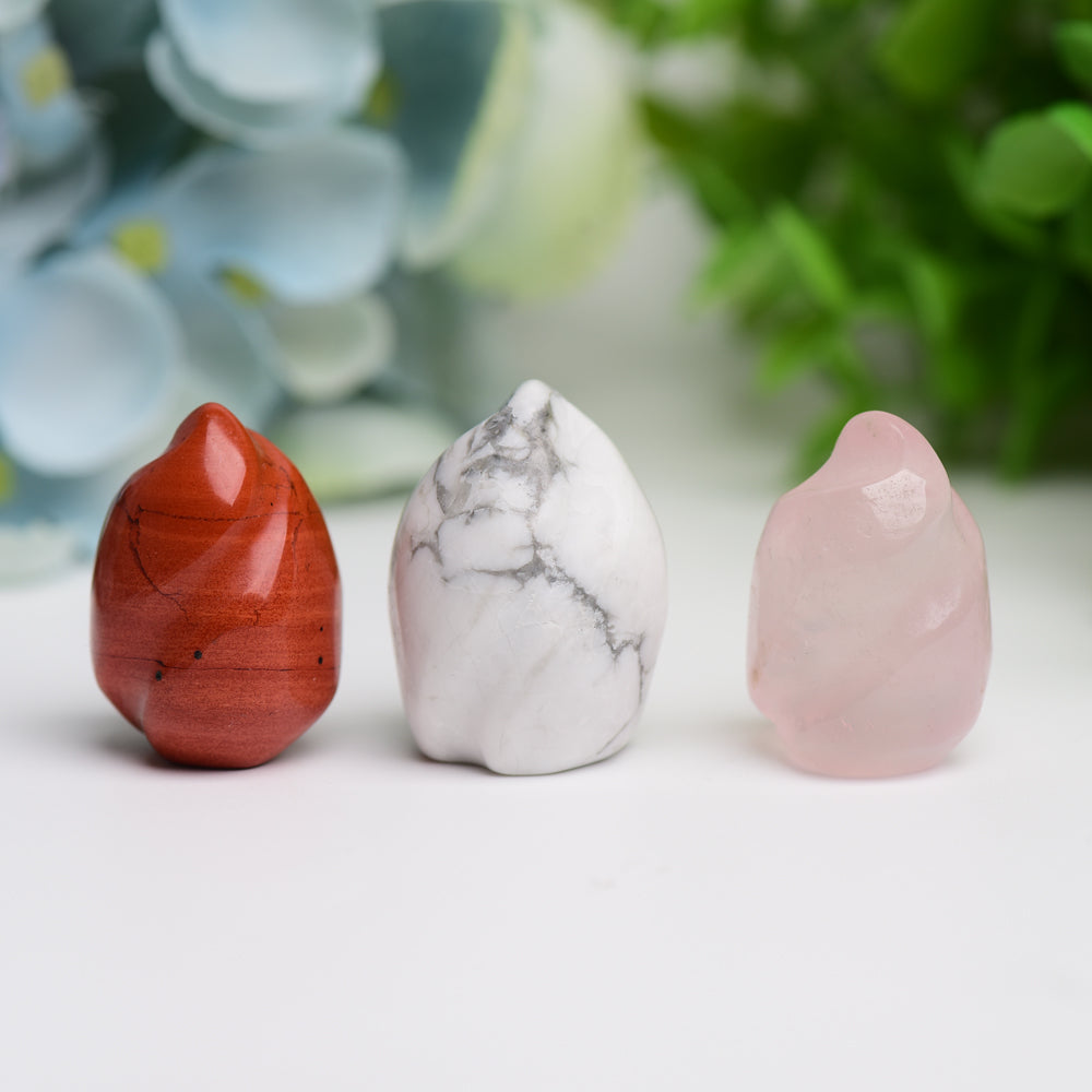 1.0 inch Mixed Crystal Mini Flame Carvings for Healing
