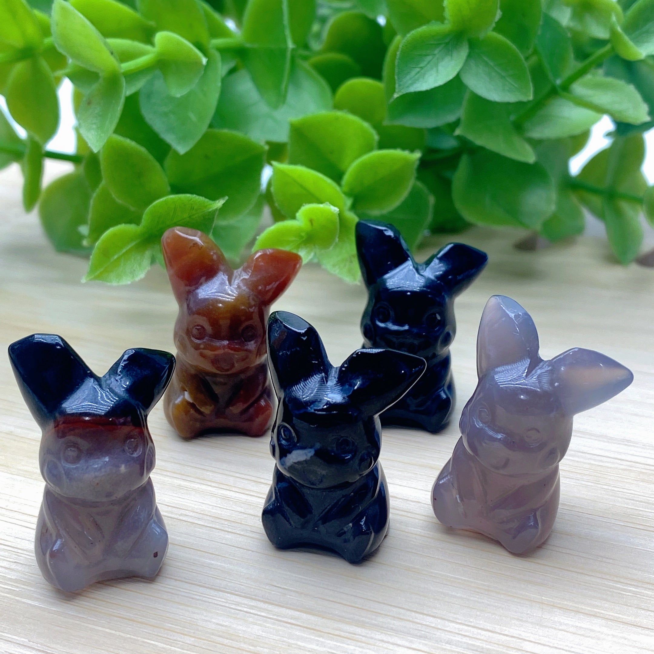 1.0 inch Ocean Jasper Mini Pikachu Crystal Animal Carving