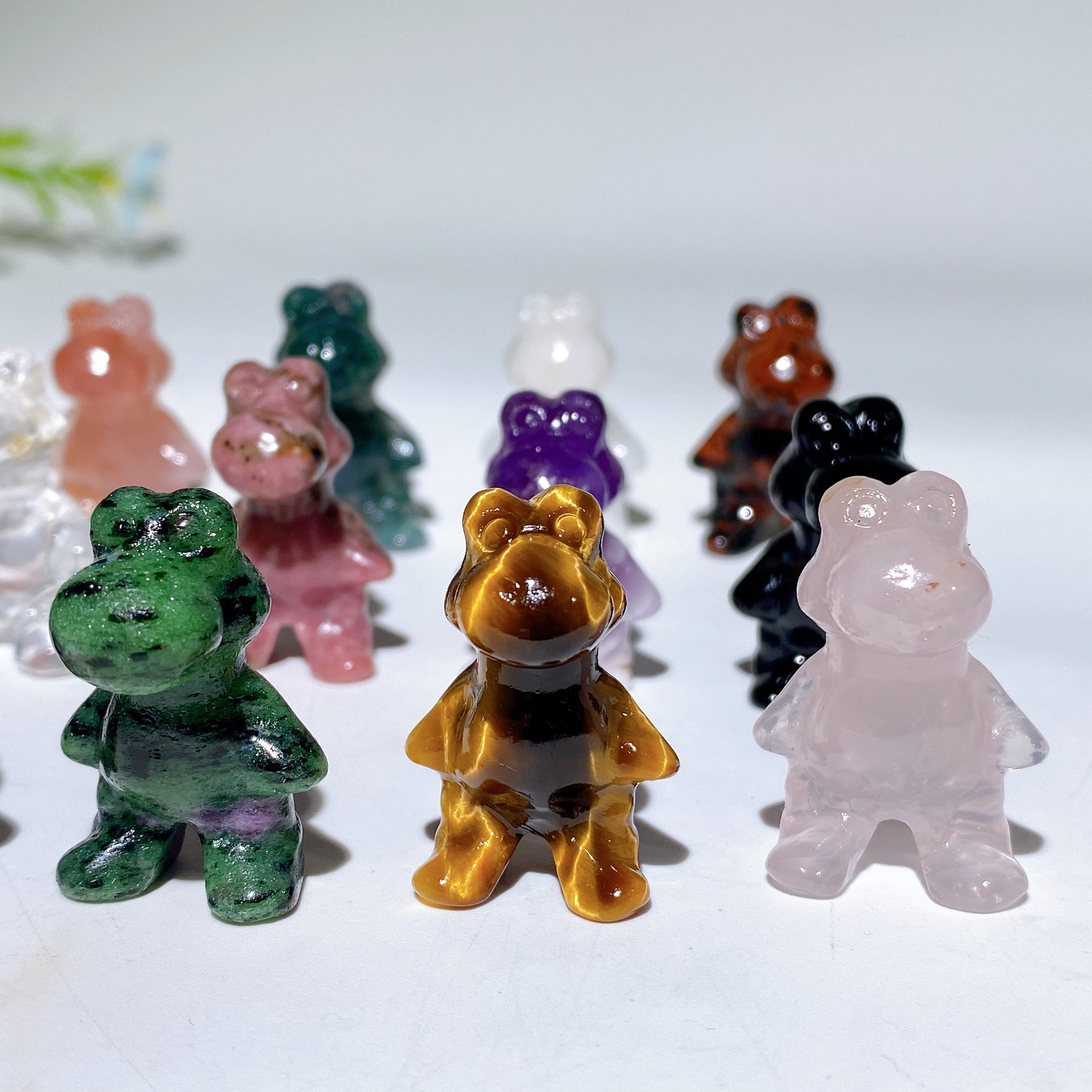 1.1 inch Mini Crystal Bear Figurine Carvings for Healing