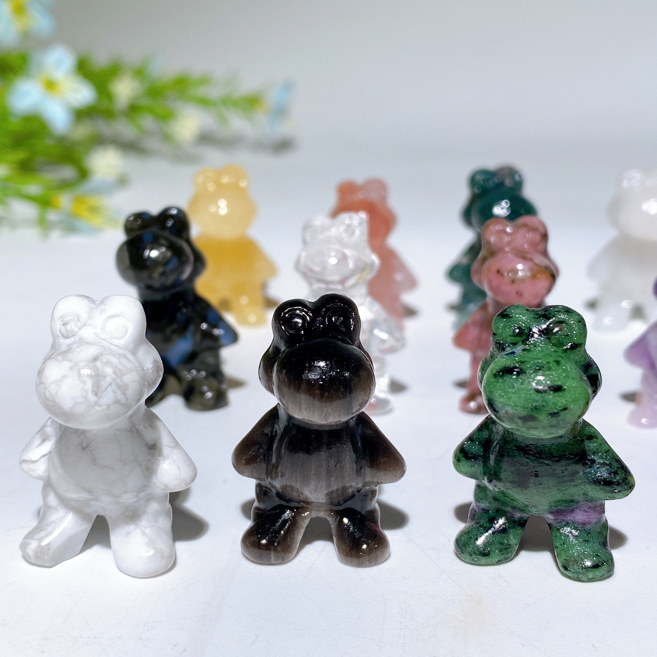 1.1 inch Mini Crystal Bear Figurine Carvings for Healing