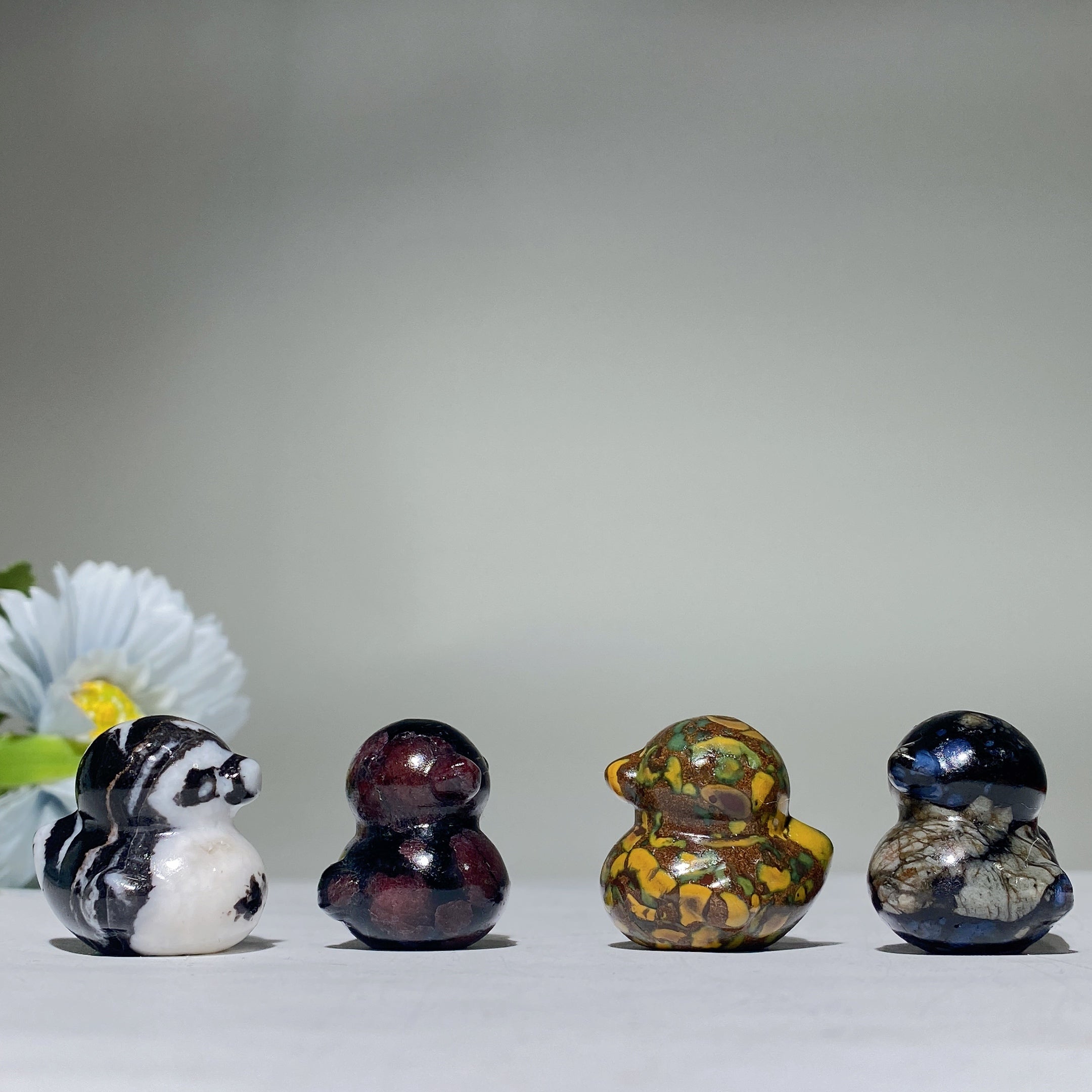 1.1 Inch Mini Crystal Duck Carving for Healing Energy