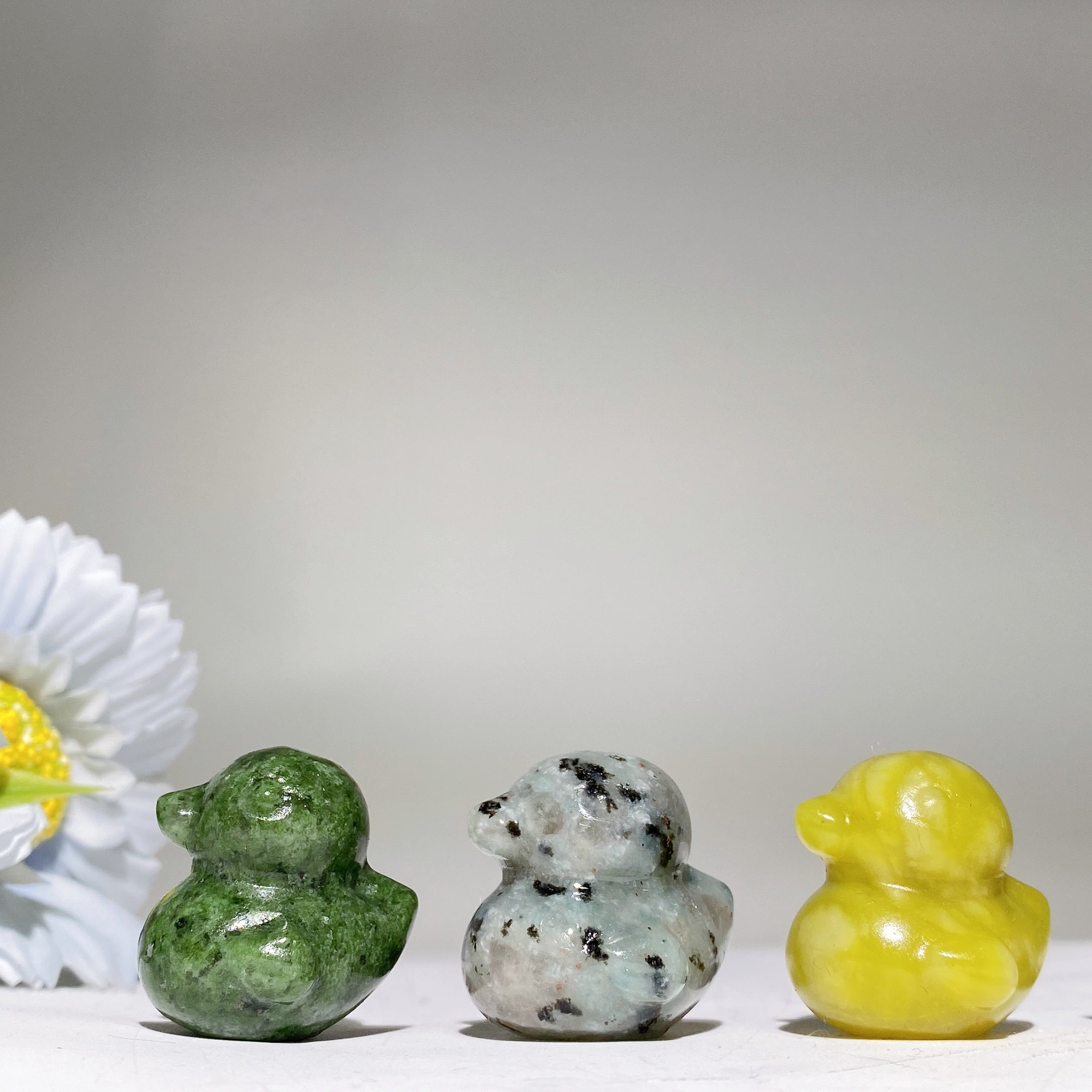 1.1 Inch Mini Crystal Duck Carving for Healing Energy