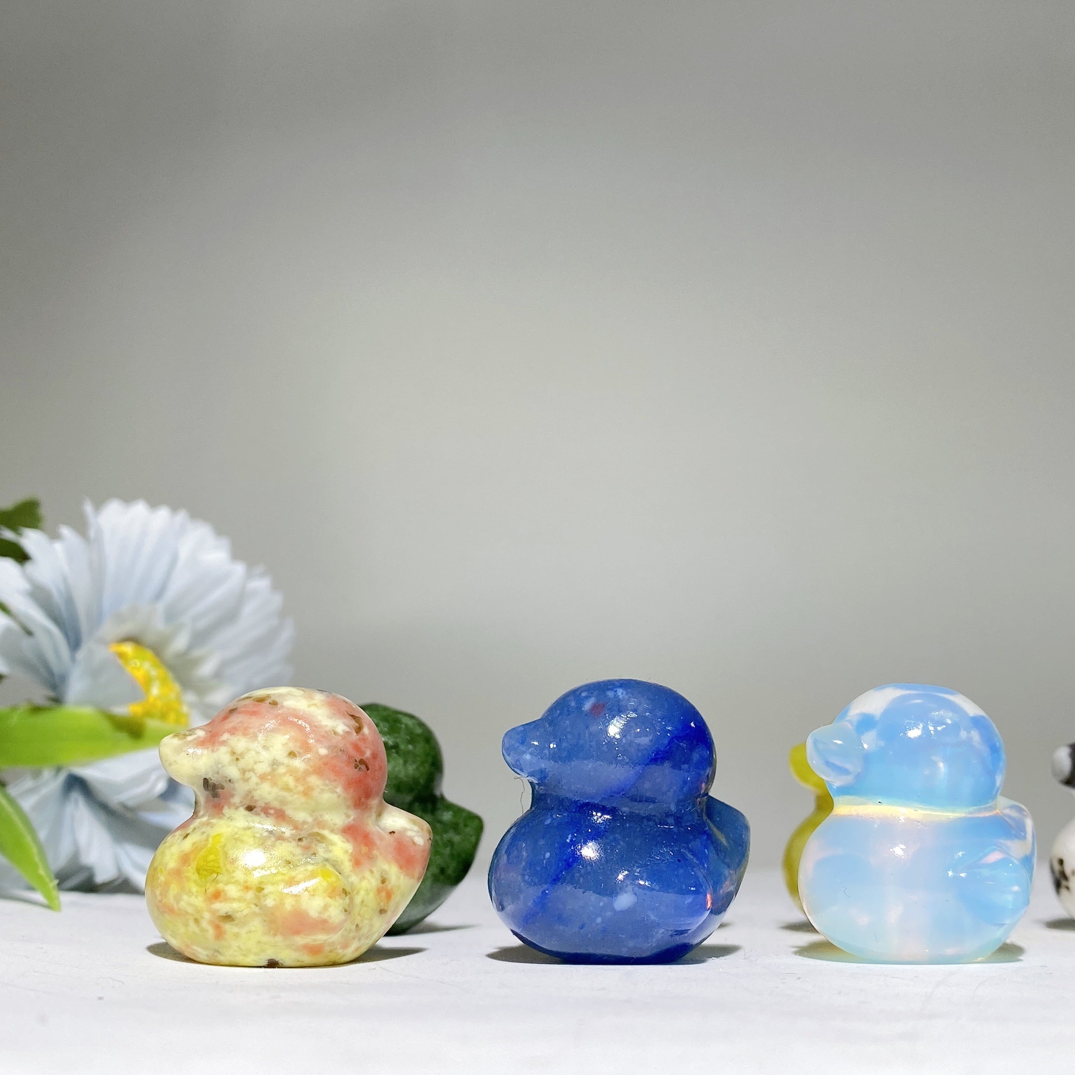 1.1 Inch Mini Crystal Duck Carving for Healing Energy