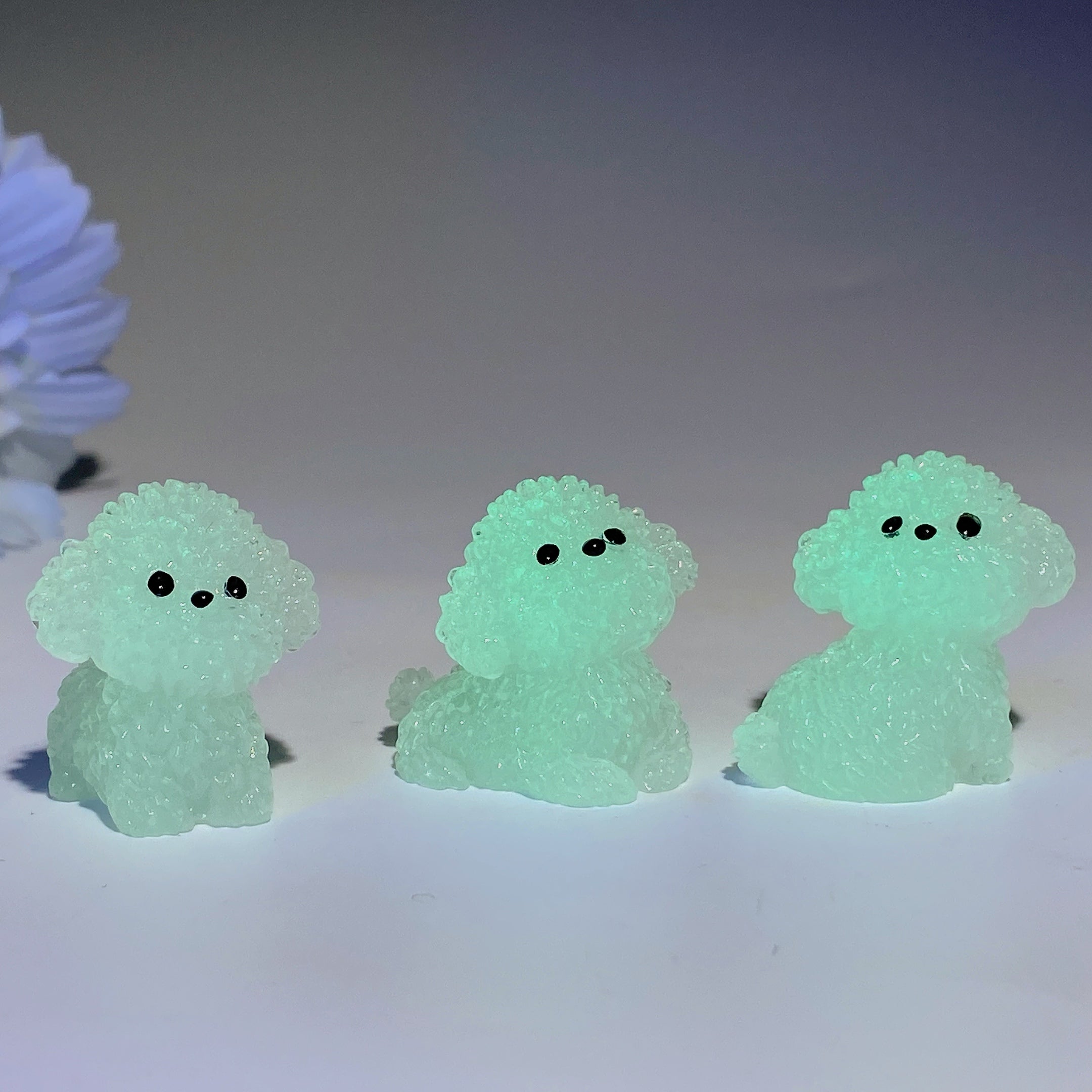 1.1 Inch Mini Luminous Crystal Dog Figurine