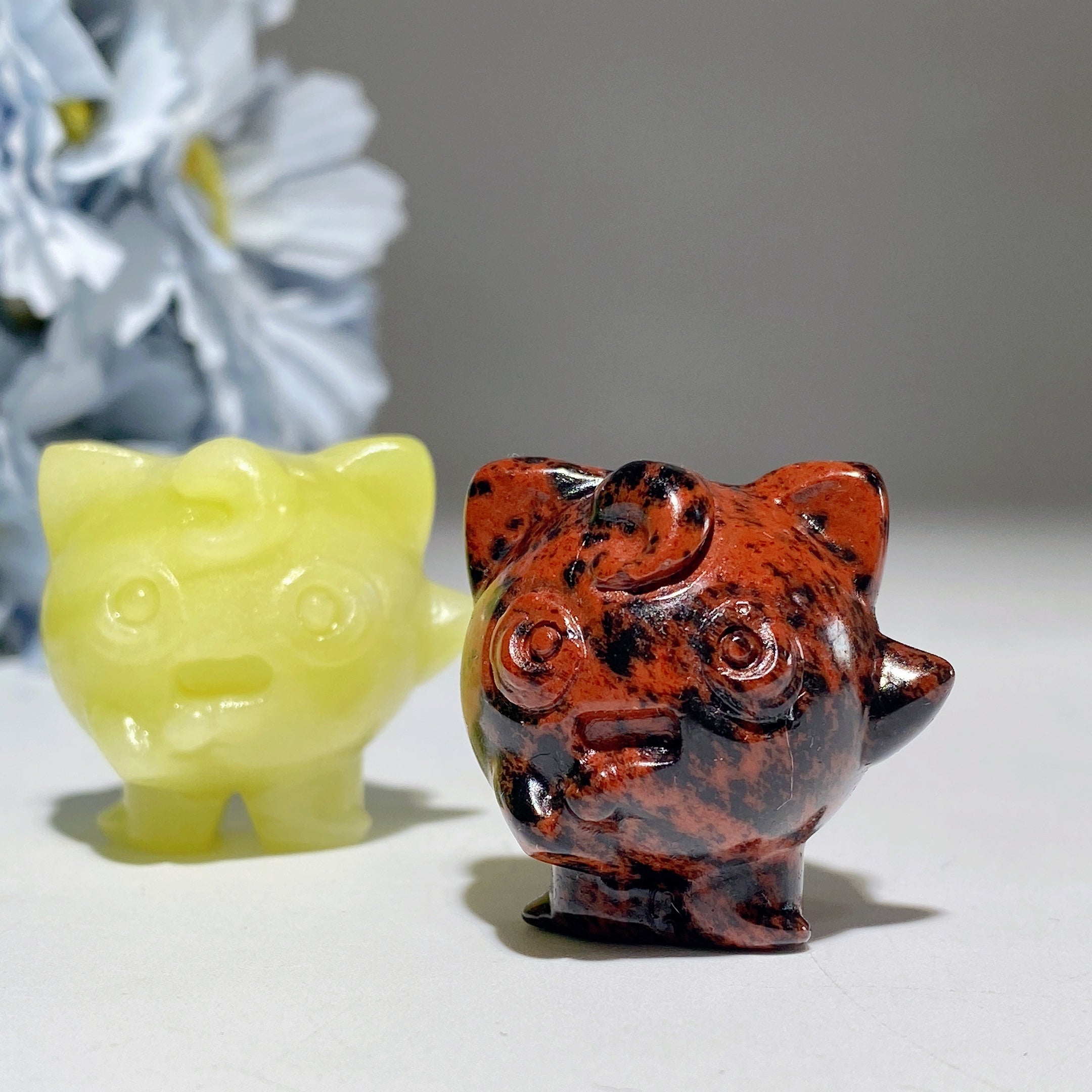 1.1 inch Mixed Crystal Jiggly Puff Figurine for Healing