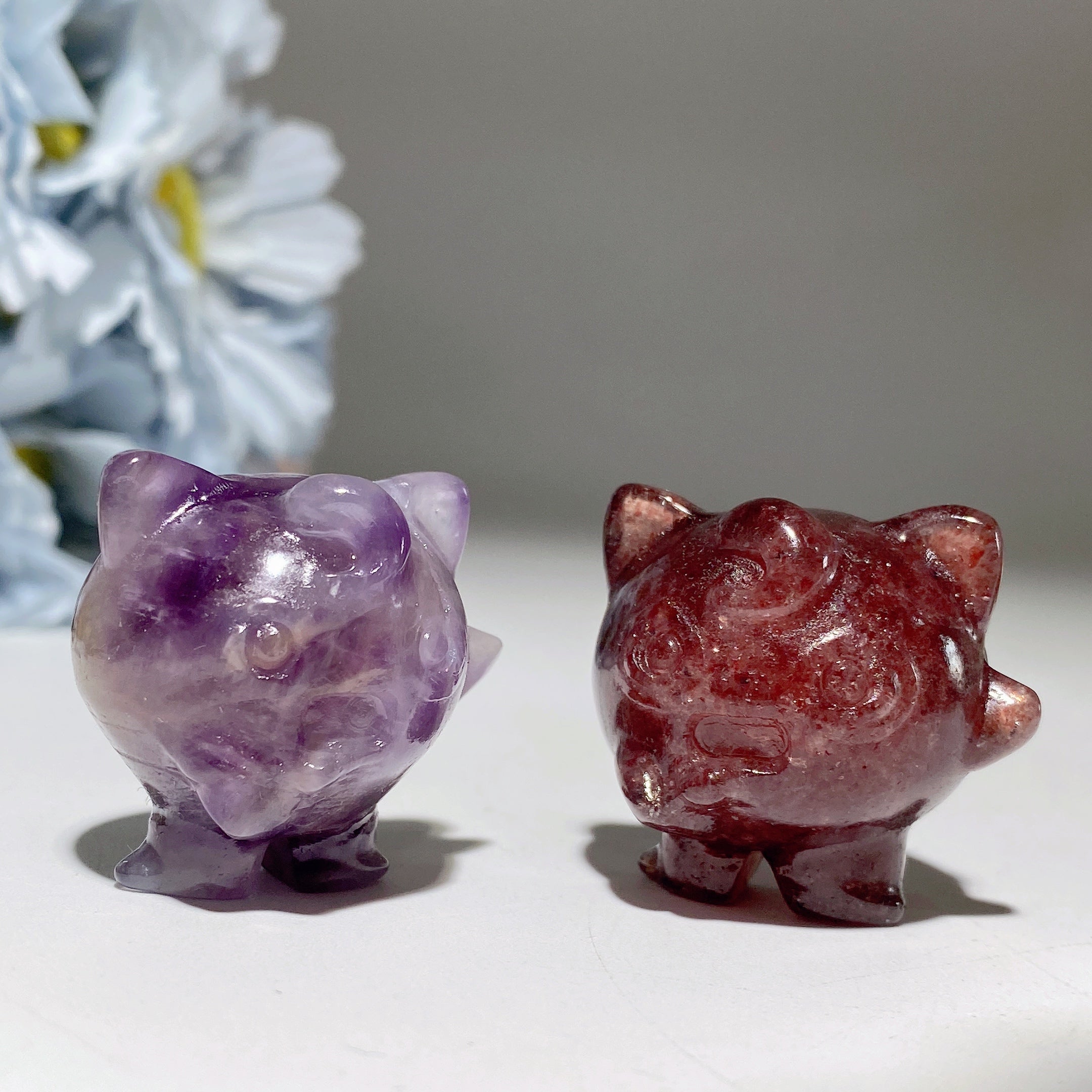 1.1 inch Mixed Crystal Jiggly Puff Figurine for Healing