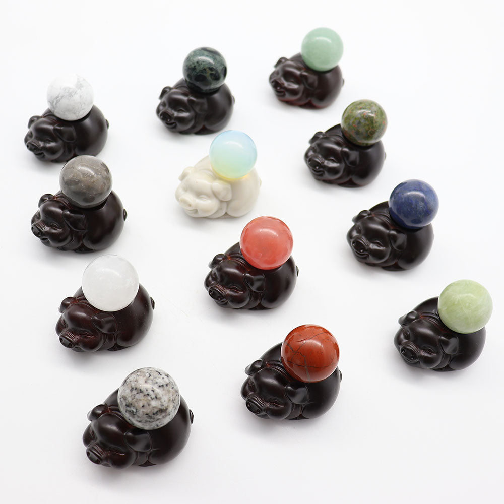 1.15-1.2 Inch Natural Gemstone Round Beads for Jewelry Making