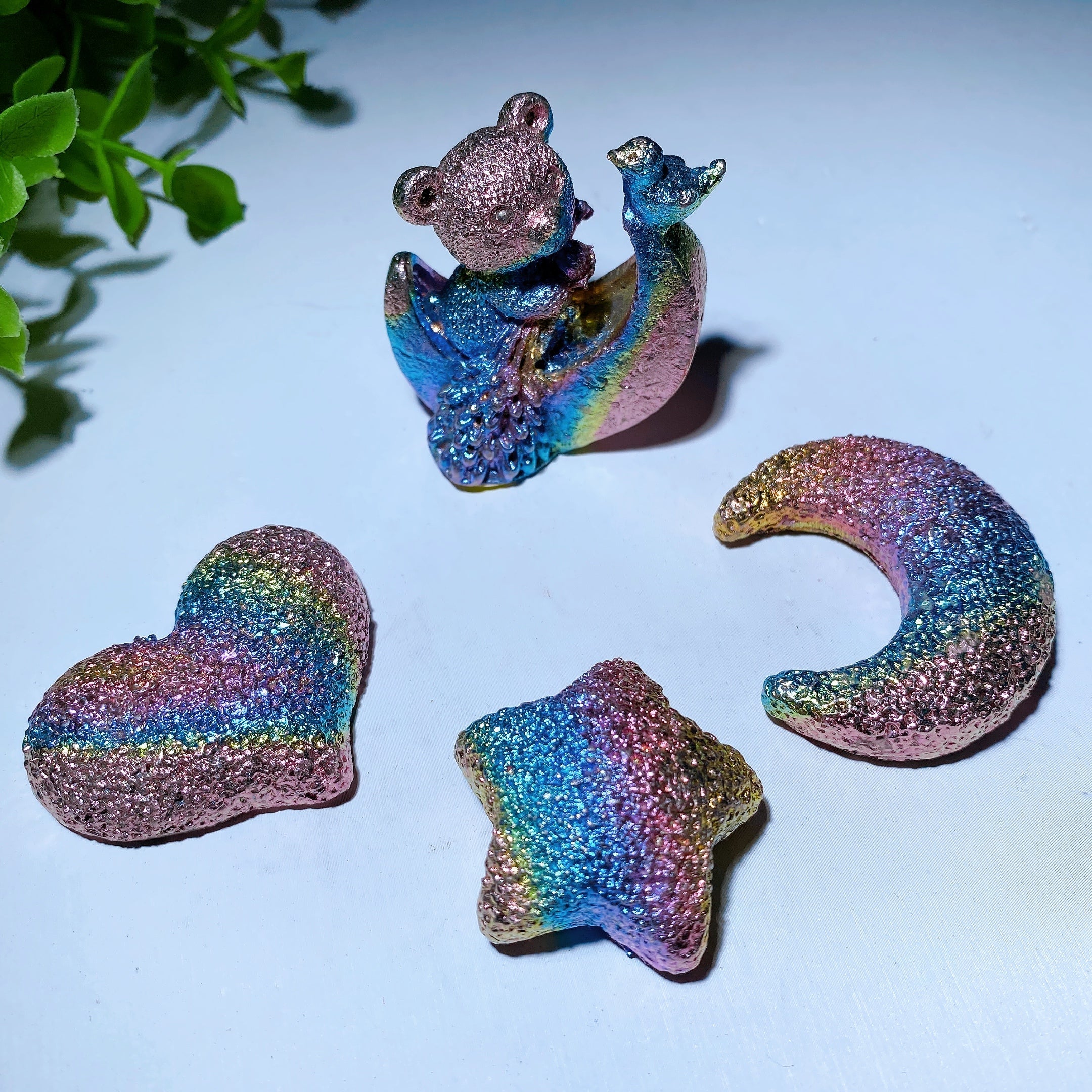 1.2-1.7 inch Bismuth Crystal Bear Carving for Healing