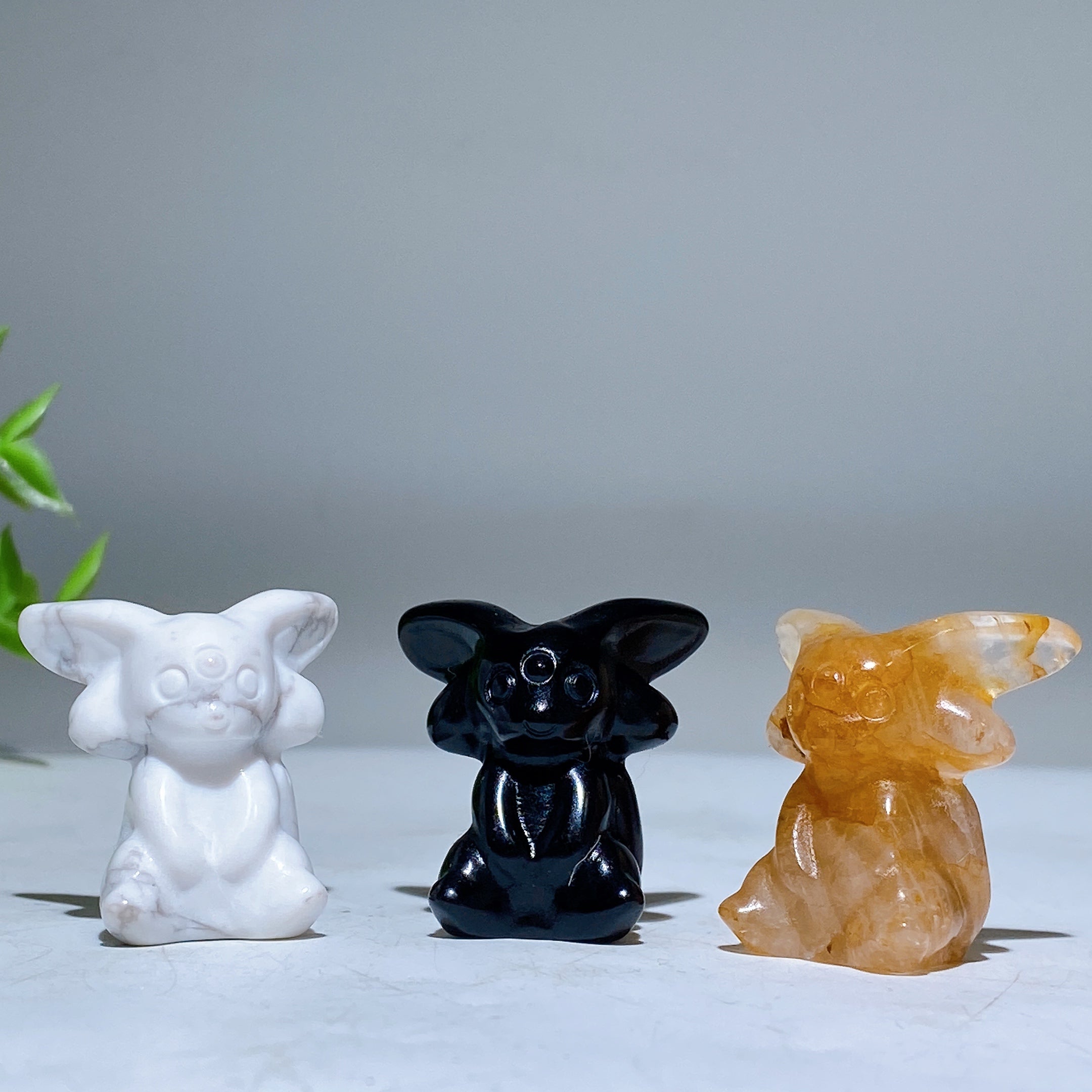 1.2-Inch Crystal Healing Figurines Mini Pokemon Carvings
