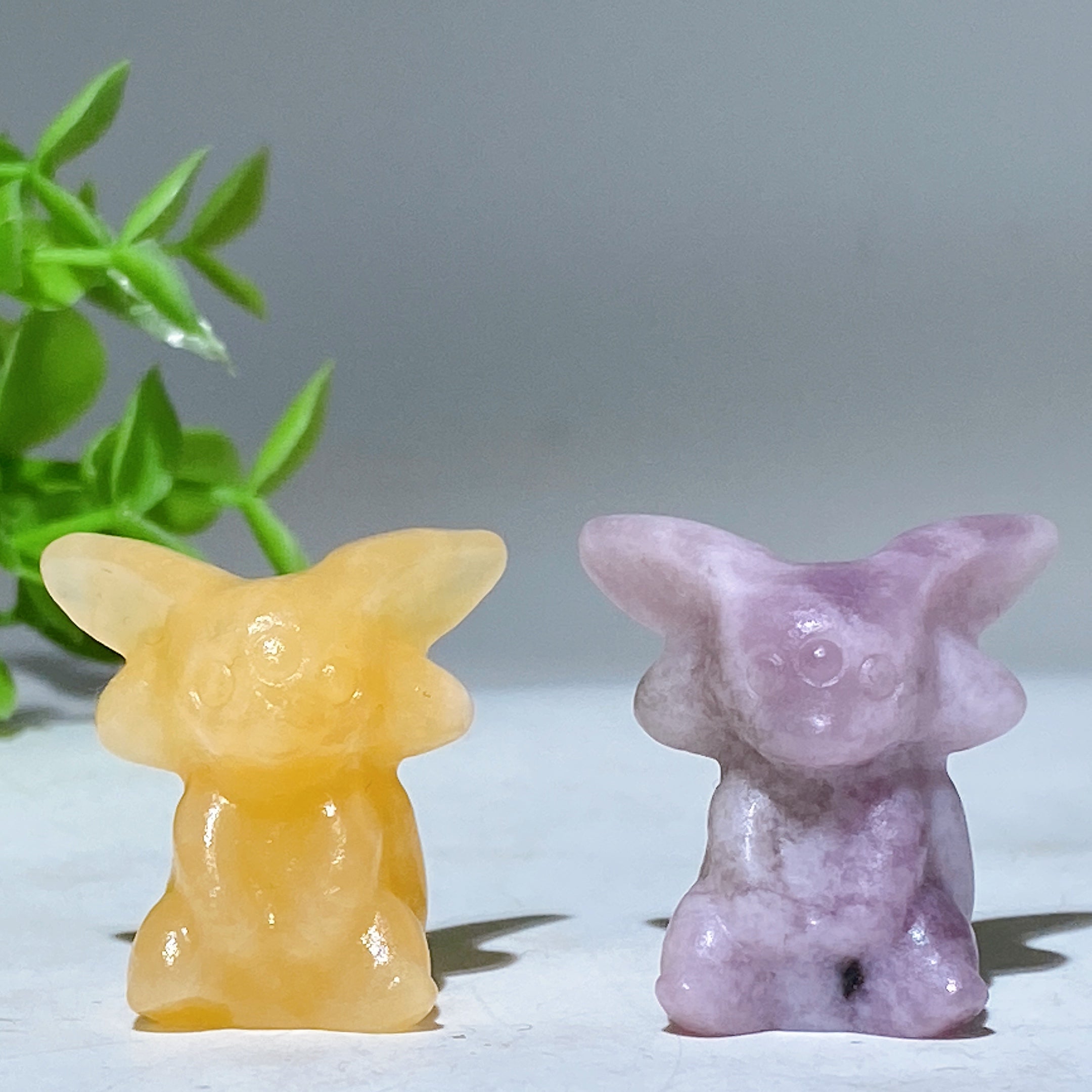 1.2-Inch Crystal Healing Figurines Mini Pokemon Carvings