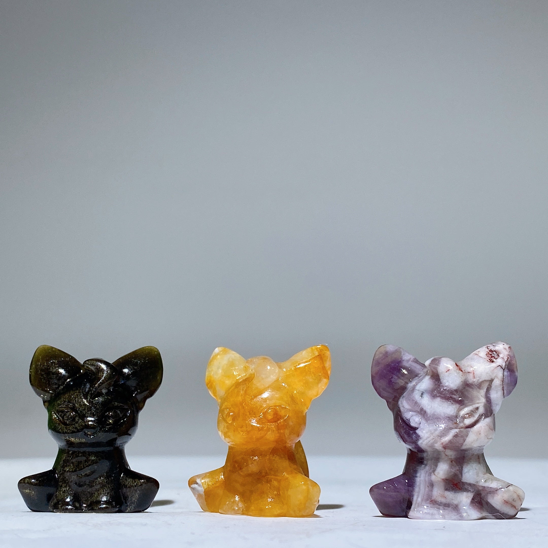1.2 inch Crystal Pokemon Figurine Healing Mini Carving