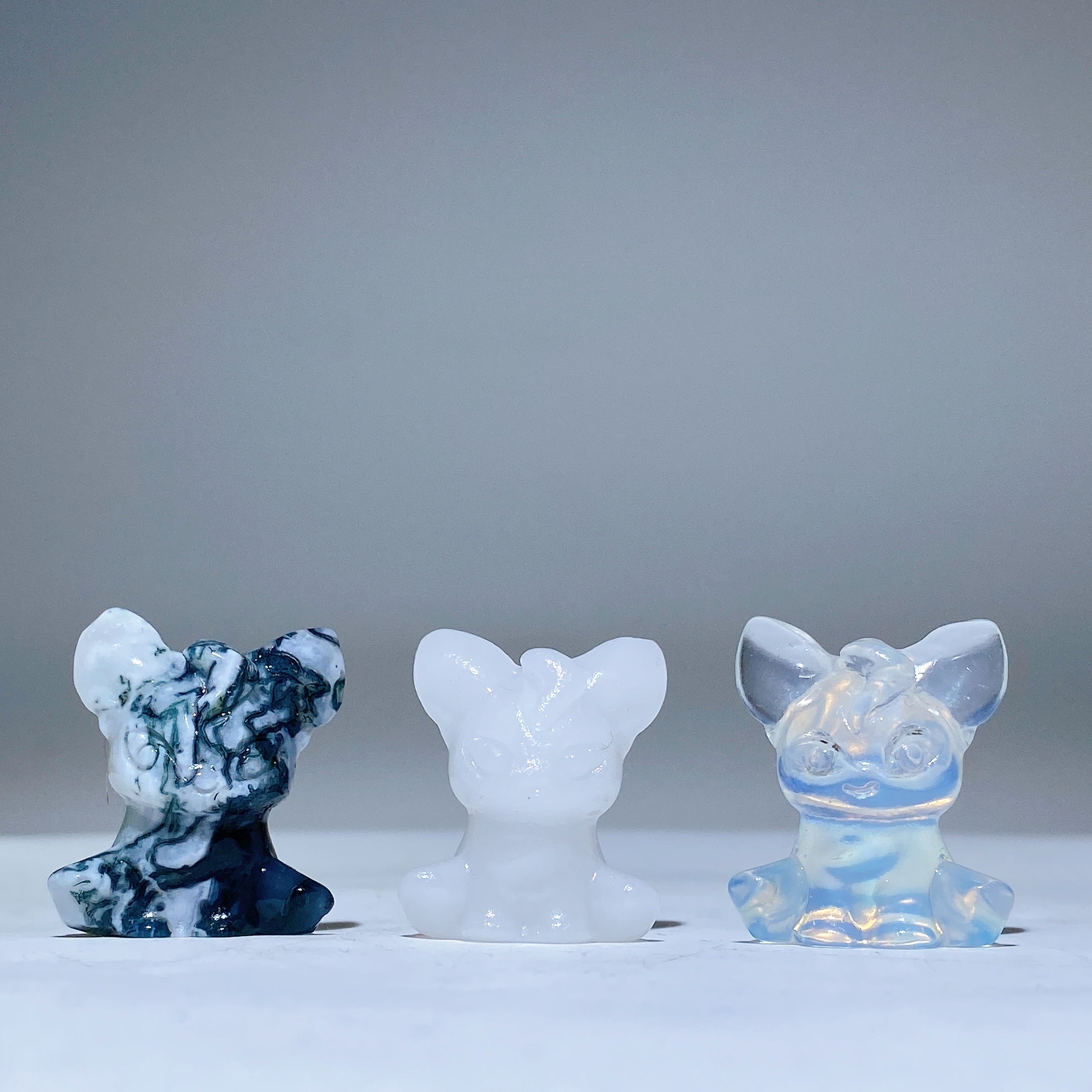 1.2 inch Crystal Pokemon Figurine Healing Mini Carving