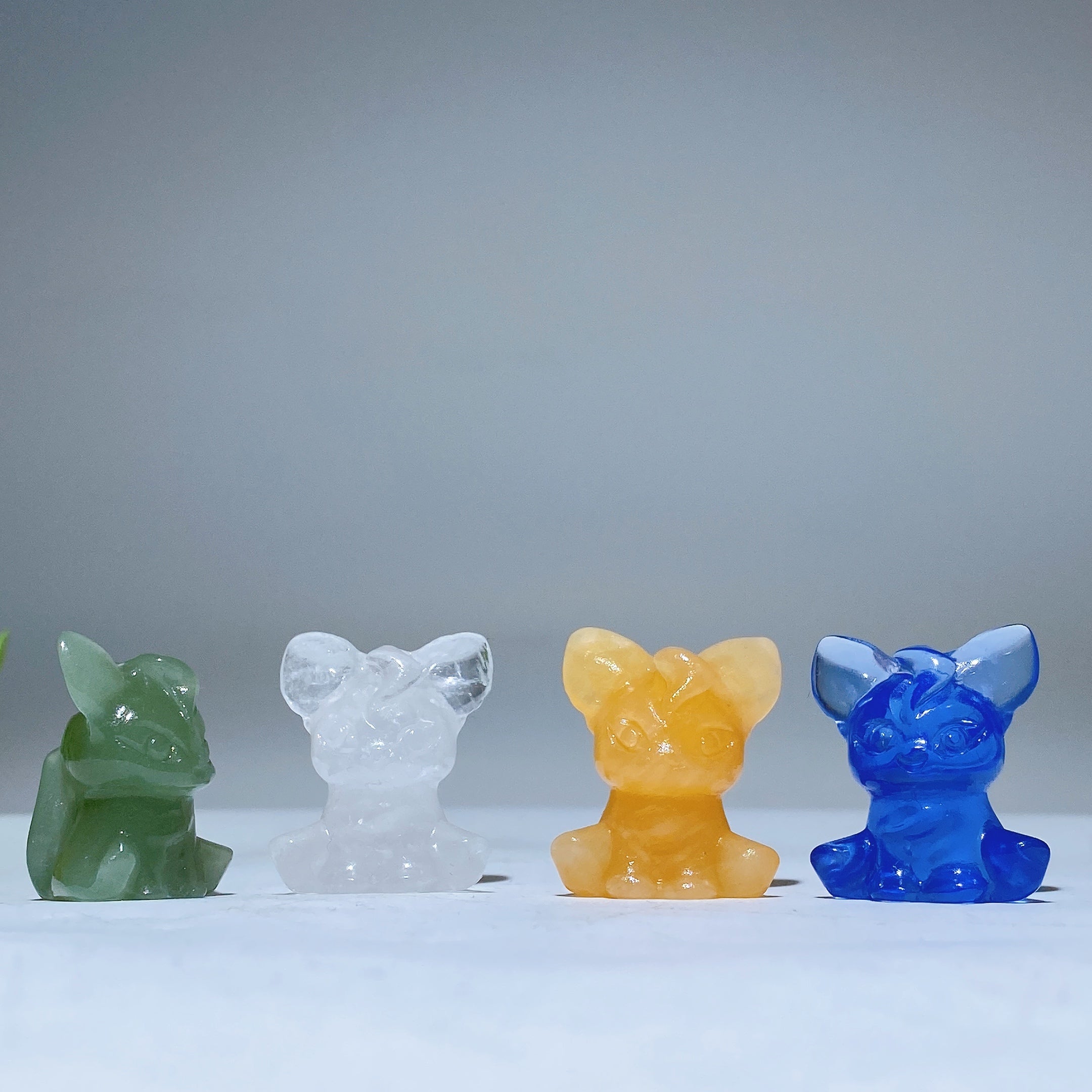 1.2 inch Crystal Pokemon Figurine Healing Mini Carving