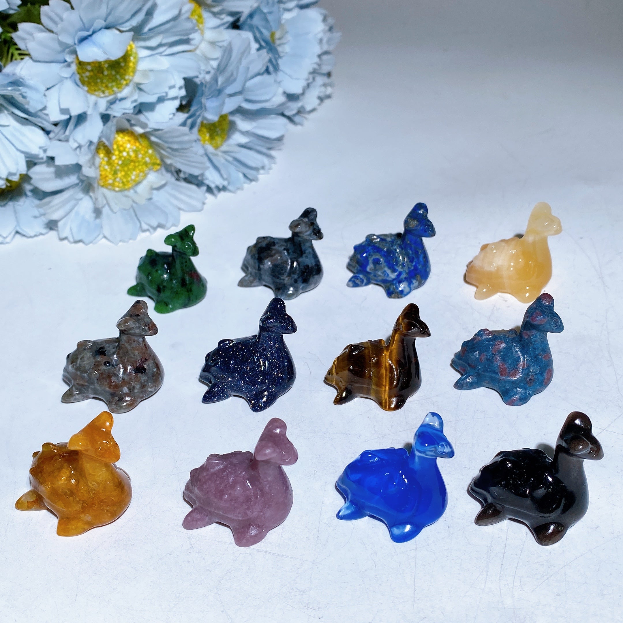 1.2 Inch Hand-Carved Crystal Lapras Figurine for Healing