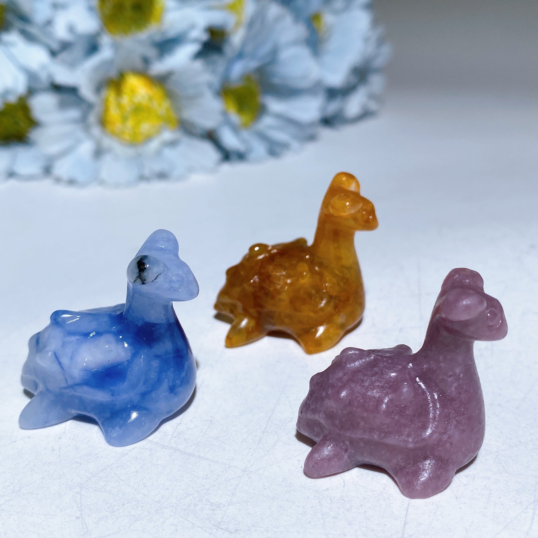 1.2 Inch Hand-Carved Crystal Lapras Figurine for Healing