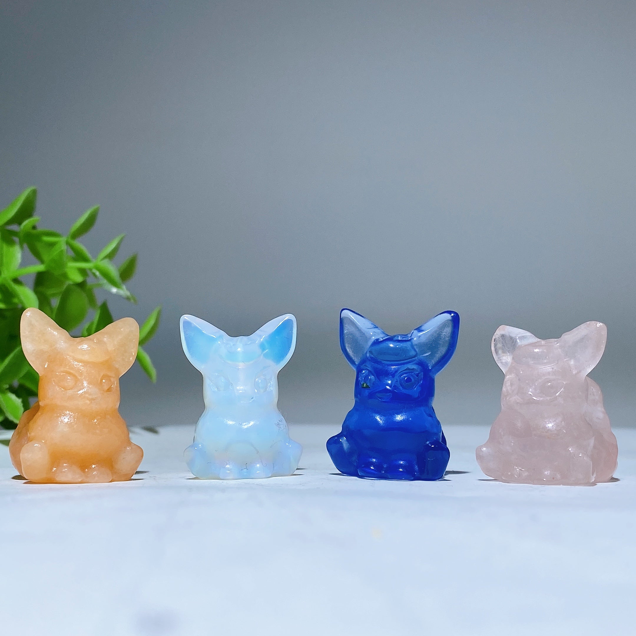 1.2 Inch Mini Crystal Eevee Carving Figurine Healing Energy