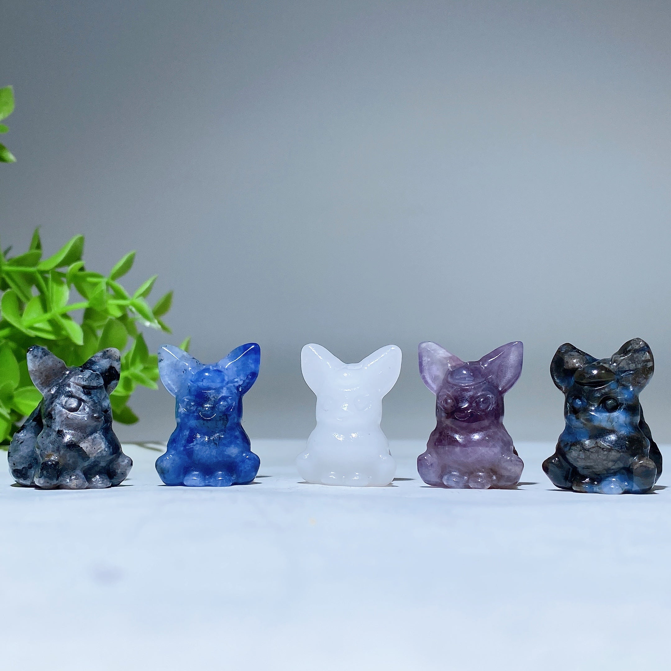 1.2 Inch Mini Crystal Eevee Carving Figurine Healing Energy