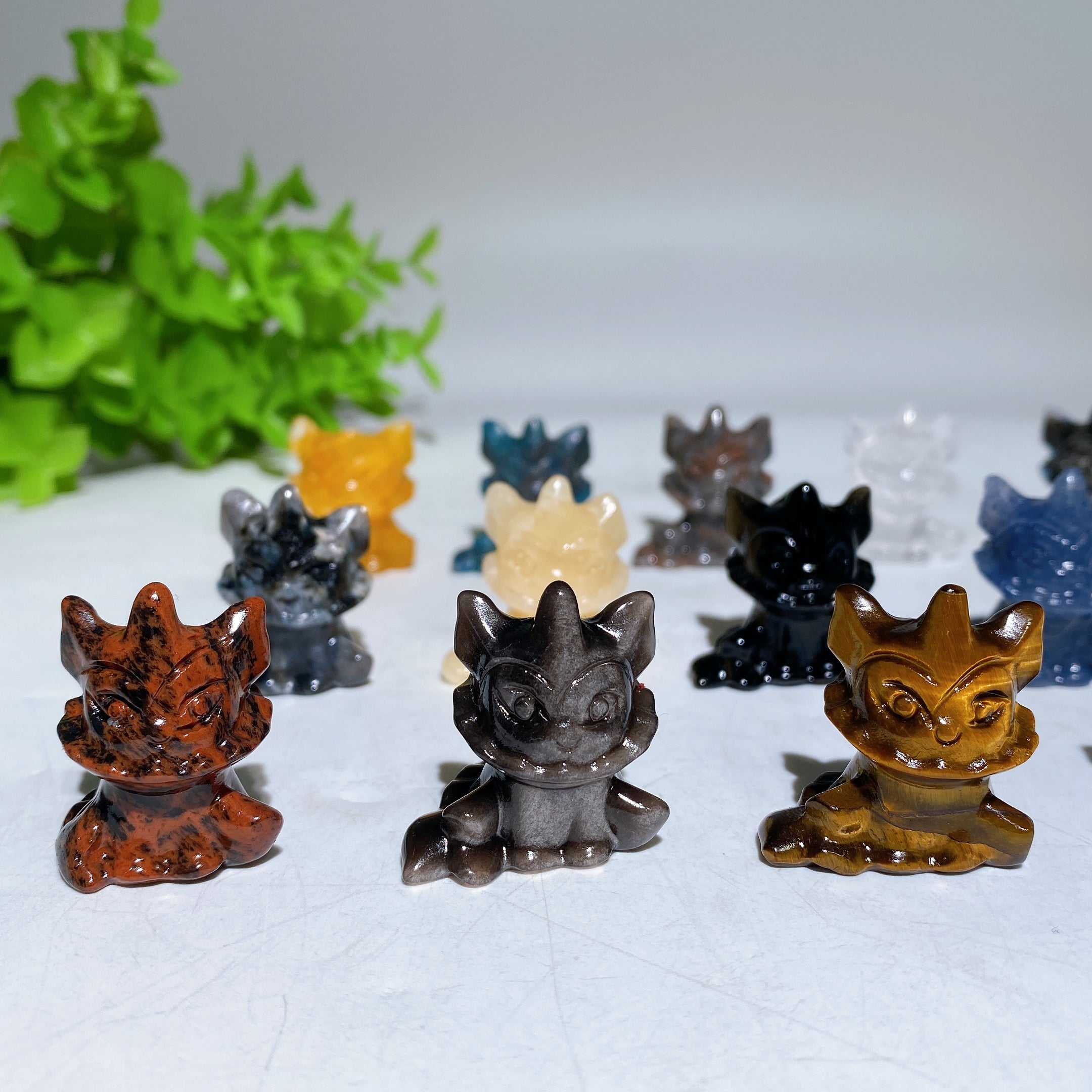 1.2-Inch Mini Crystal Figurine Carvings for Healing Energy