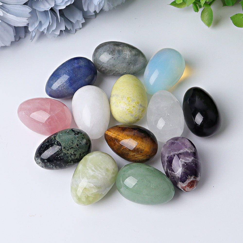 1.2 inch Mini Egg Crystal Palm Stone for Meditation