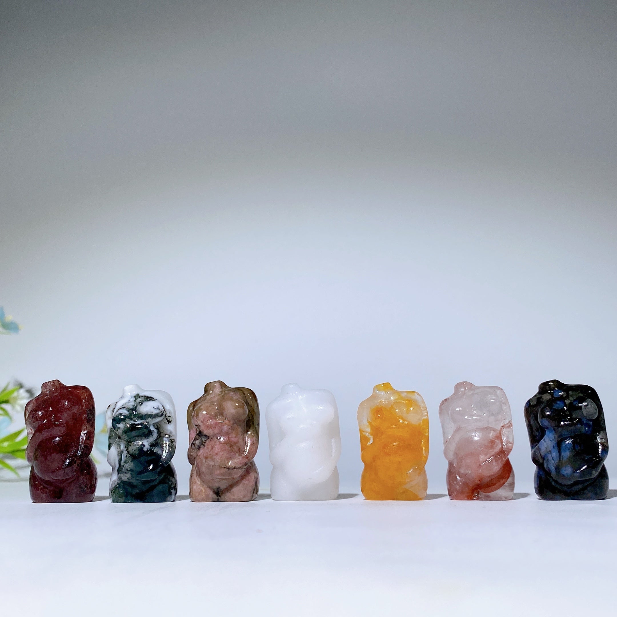 1.2 inch Mixed Crystal Figurine Carving with Healing Energy