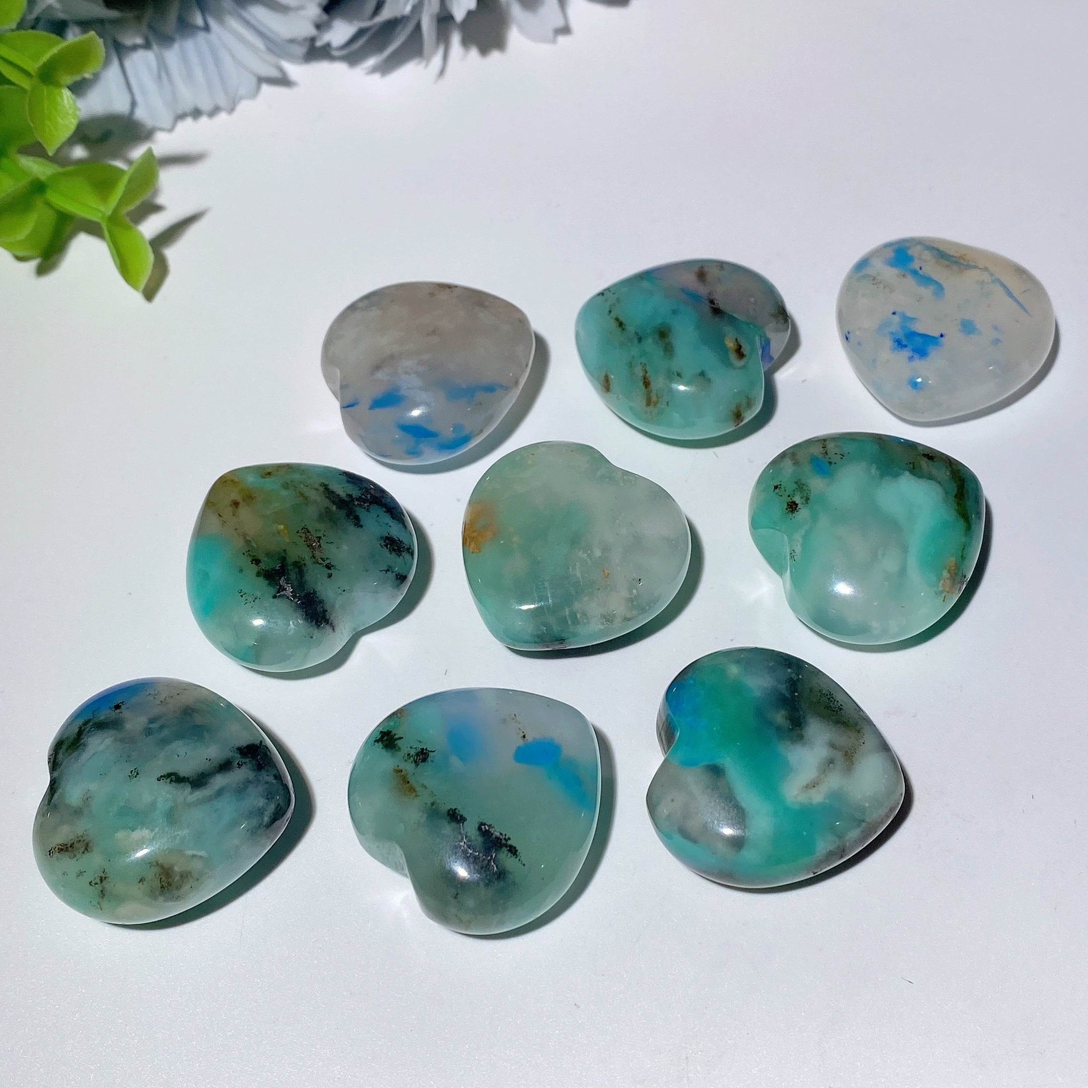 1.2 inch Quantum Quattro Shattuckite Quartz Heart Crystal Healing