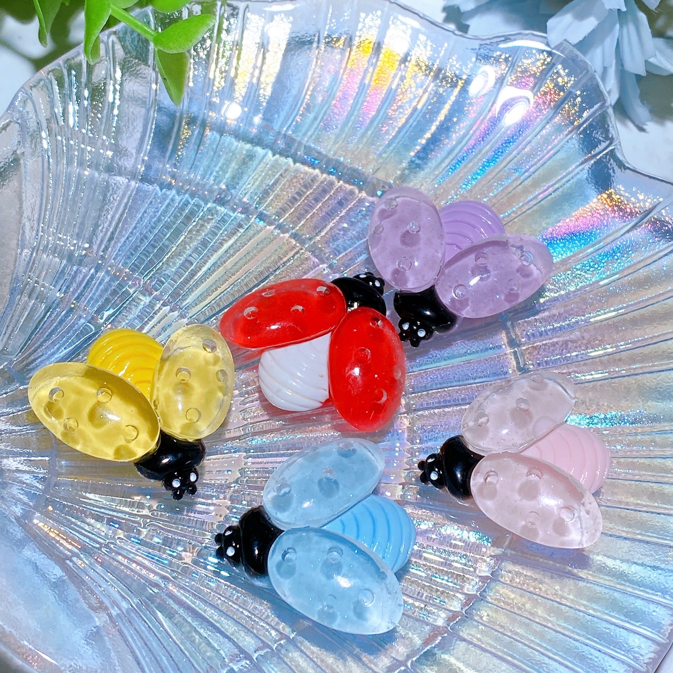 1.2 inch Resin Fireworm Crystal Figurine for Healing
