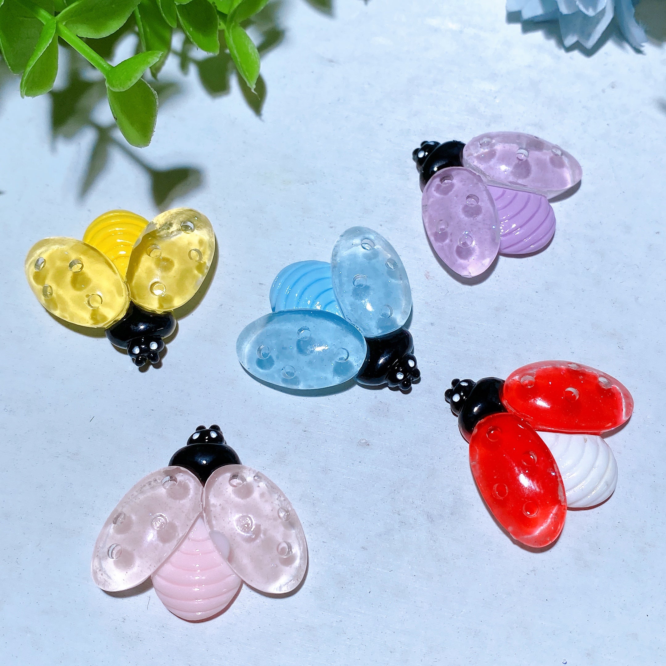 1.2 inch Resin Fireworm Crystal Figurine for Healing