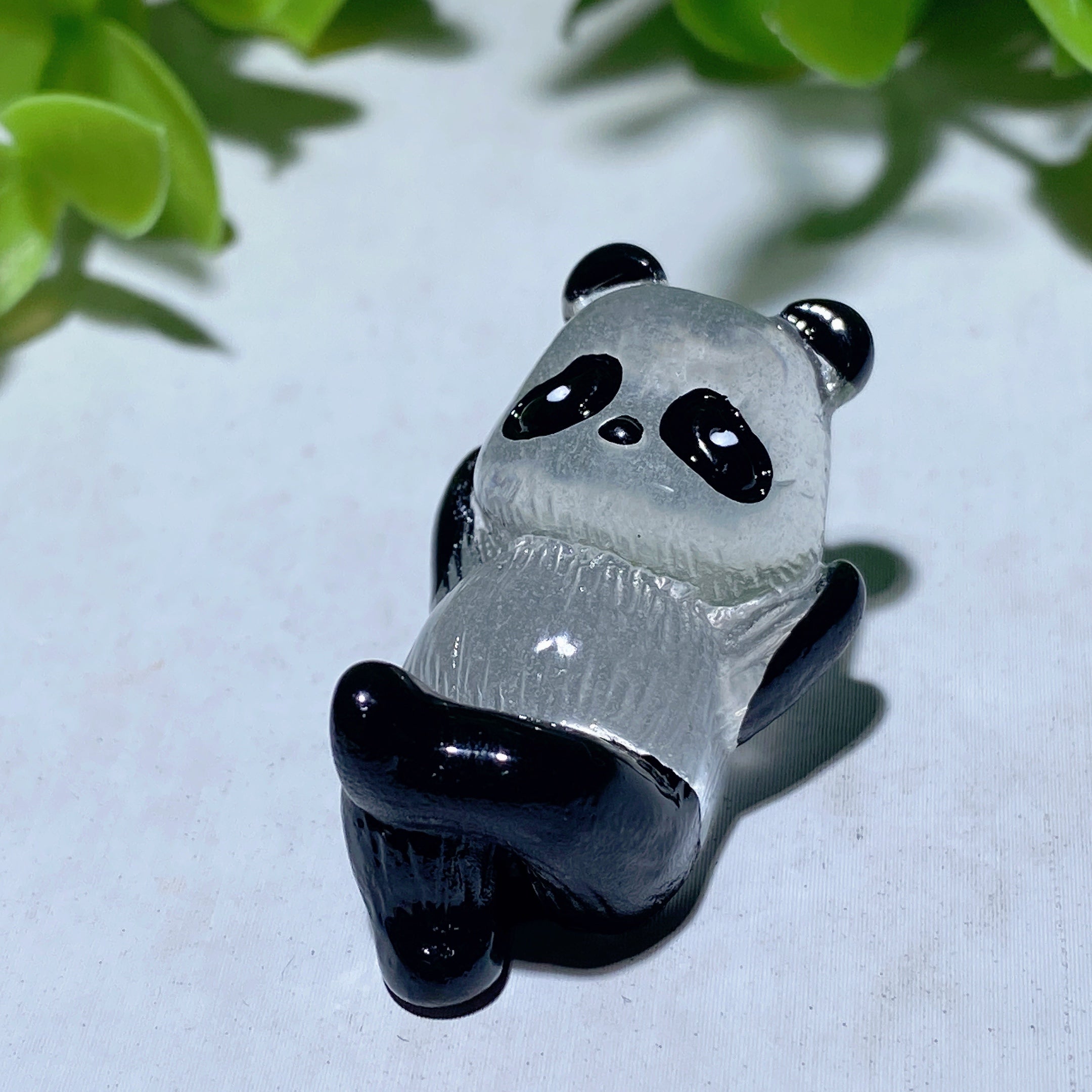 1.2 inch Resin Luminous Panda Healing Figurine Spiritual Animal