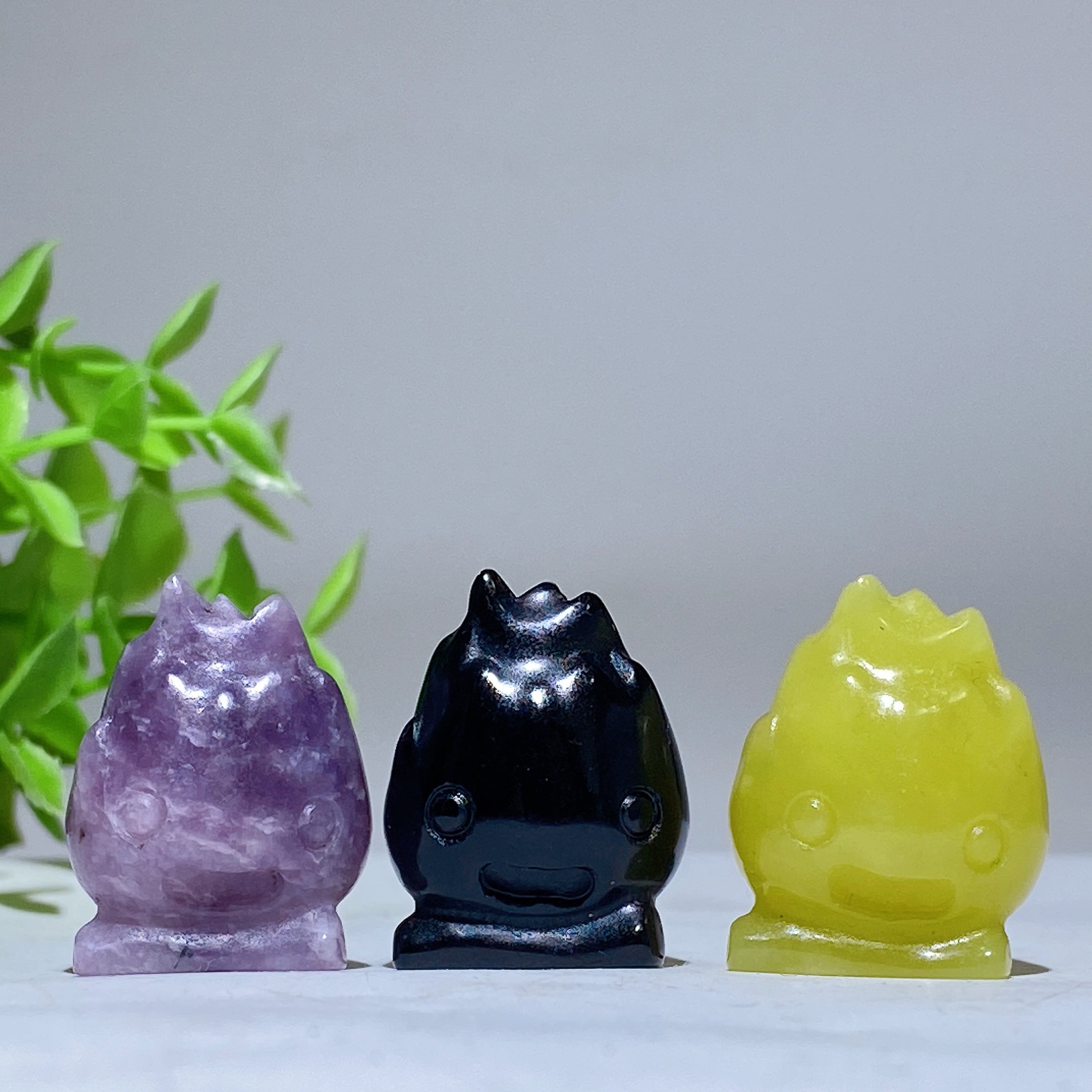 1.2" Mini Crystal Figurine Carving in Multicolor Gemstones