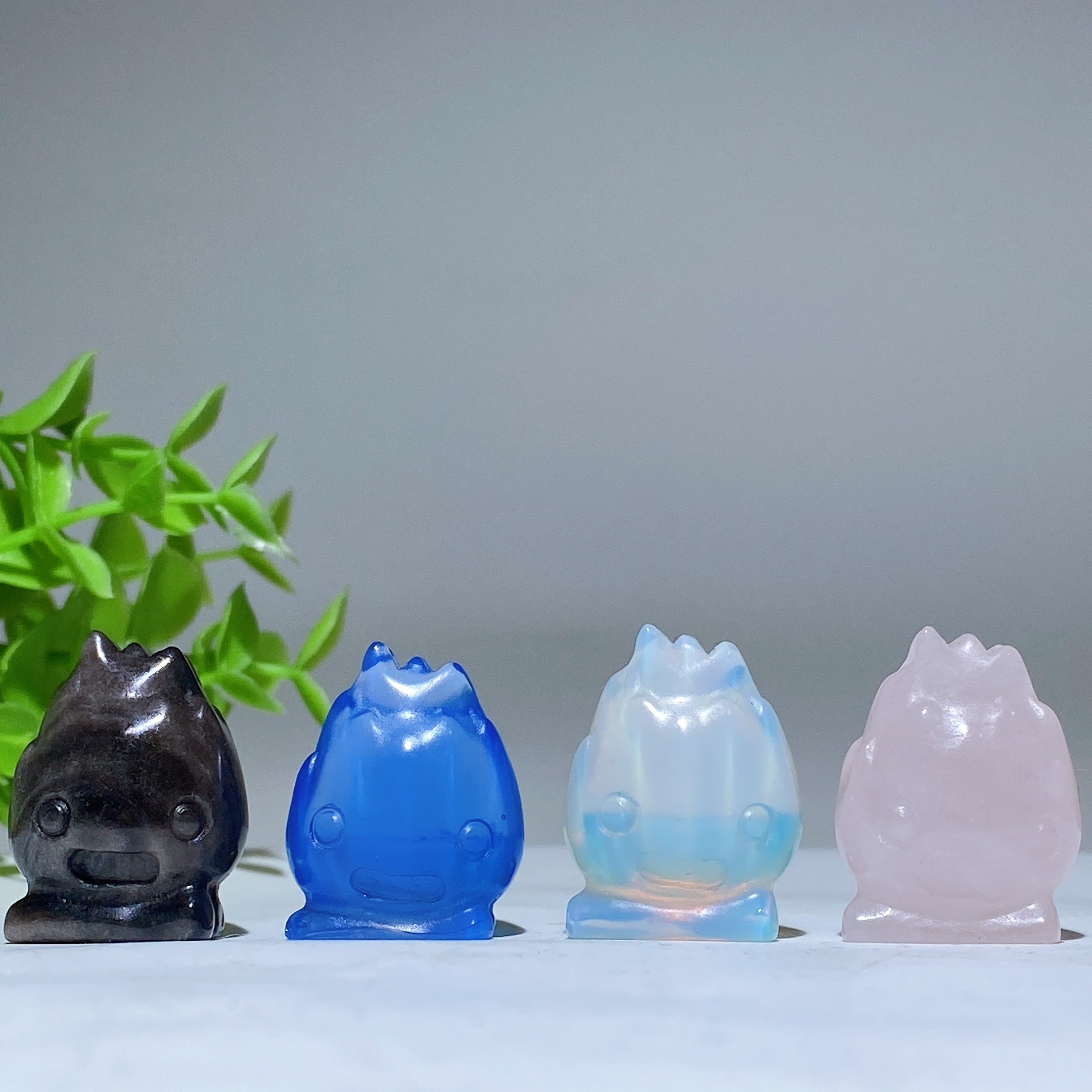 1.2" Mini Crystal Figurine Carving in Multicolor Gemstones