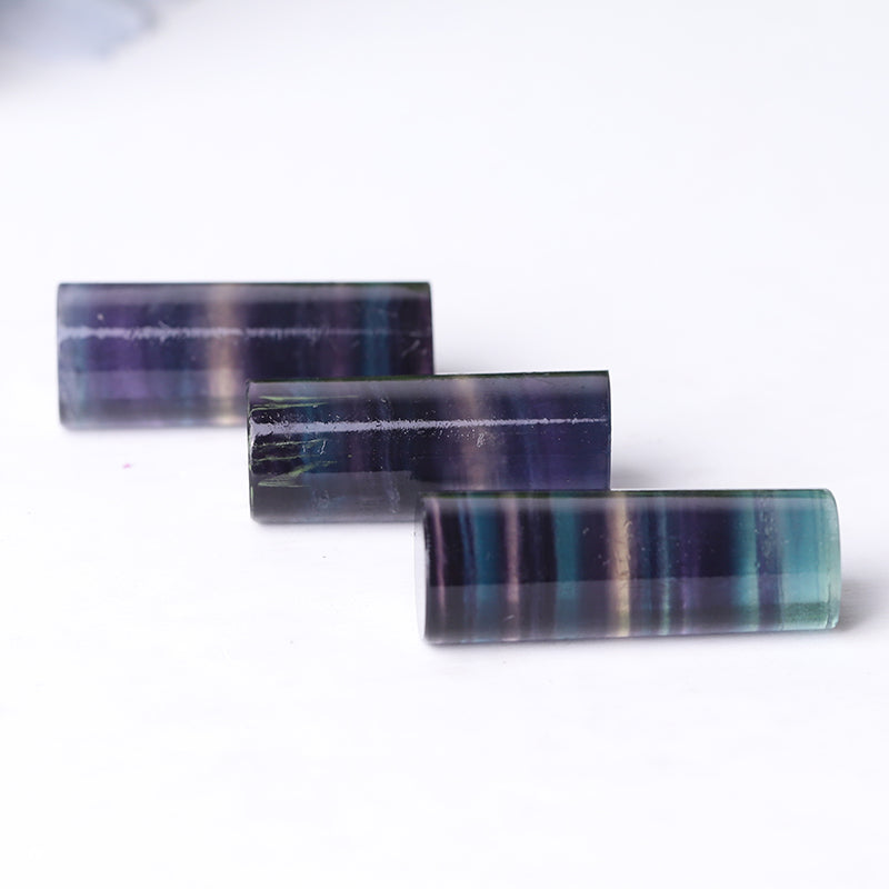1.2" Rainbow Fluorite Cylinder Crystal Point for Energy Balance