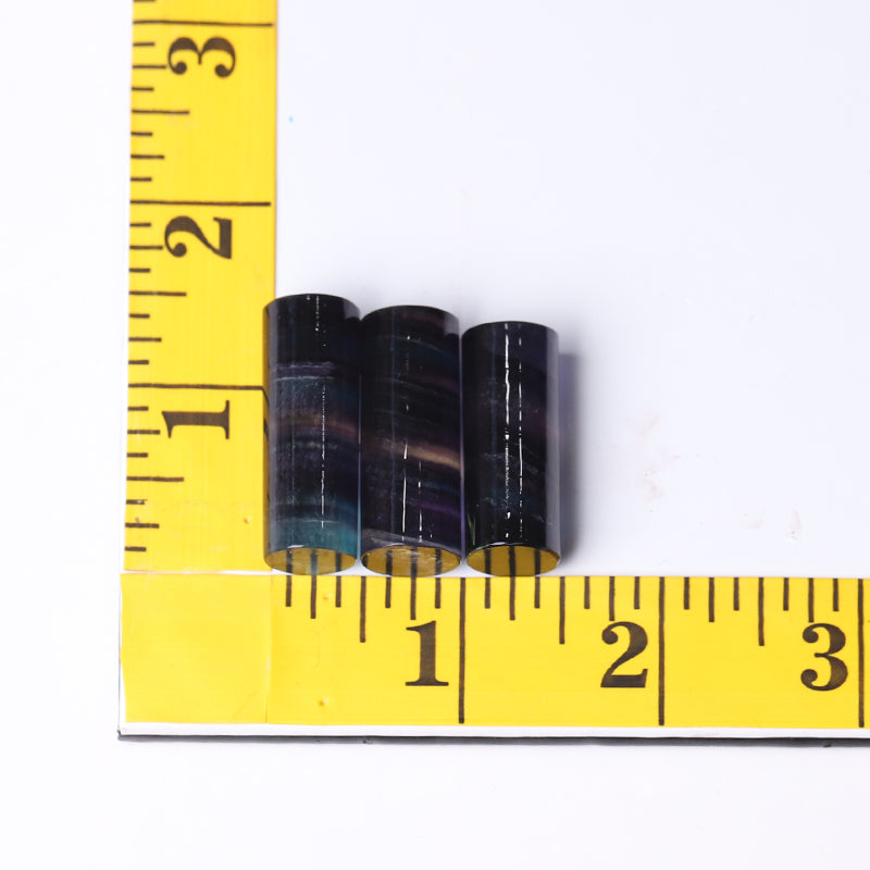 1.2" Rainbow Fluorite Cylinder Crystal Point for Energy Balance