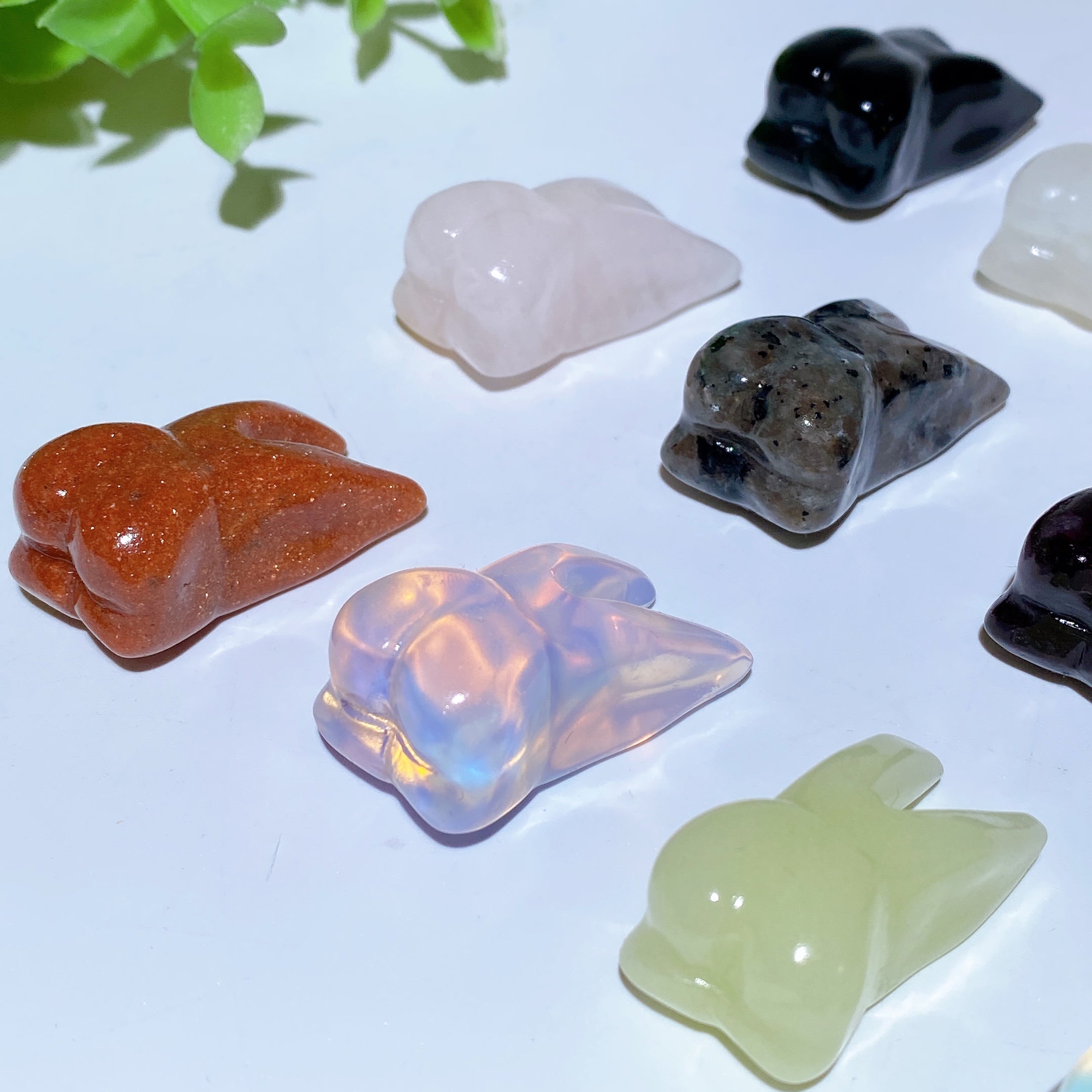 1.3 inch Mixed Crystal Rabbit Carving Figurines for Healing