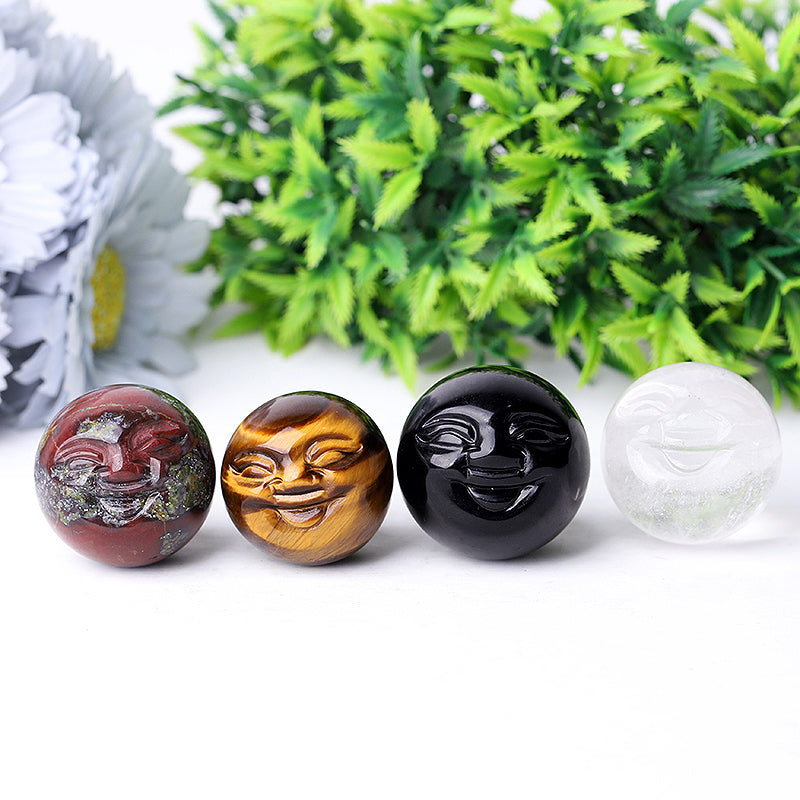 1.35 Inch Smile Face Crystal Figurines for Healing