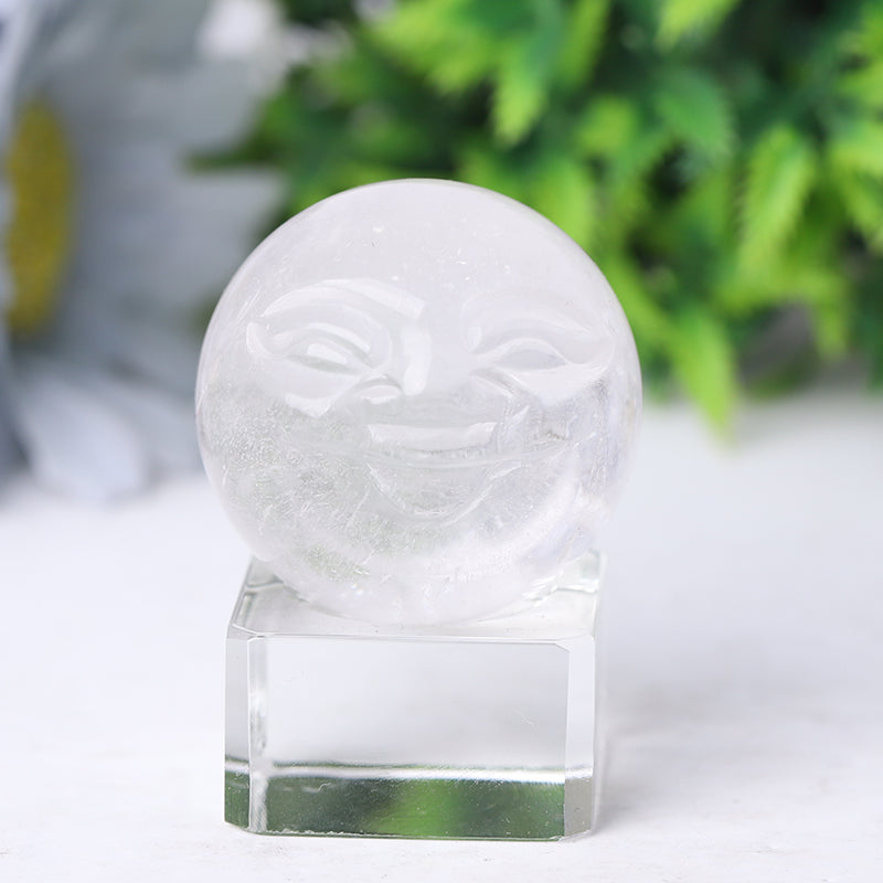 1.35 Inch Smile Face Crystal Figurines for Healing