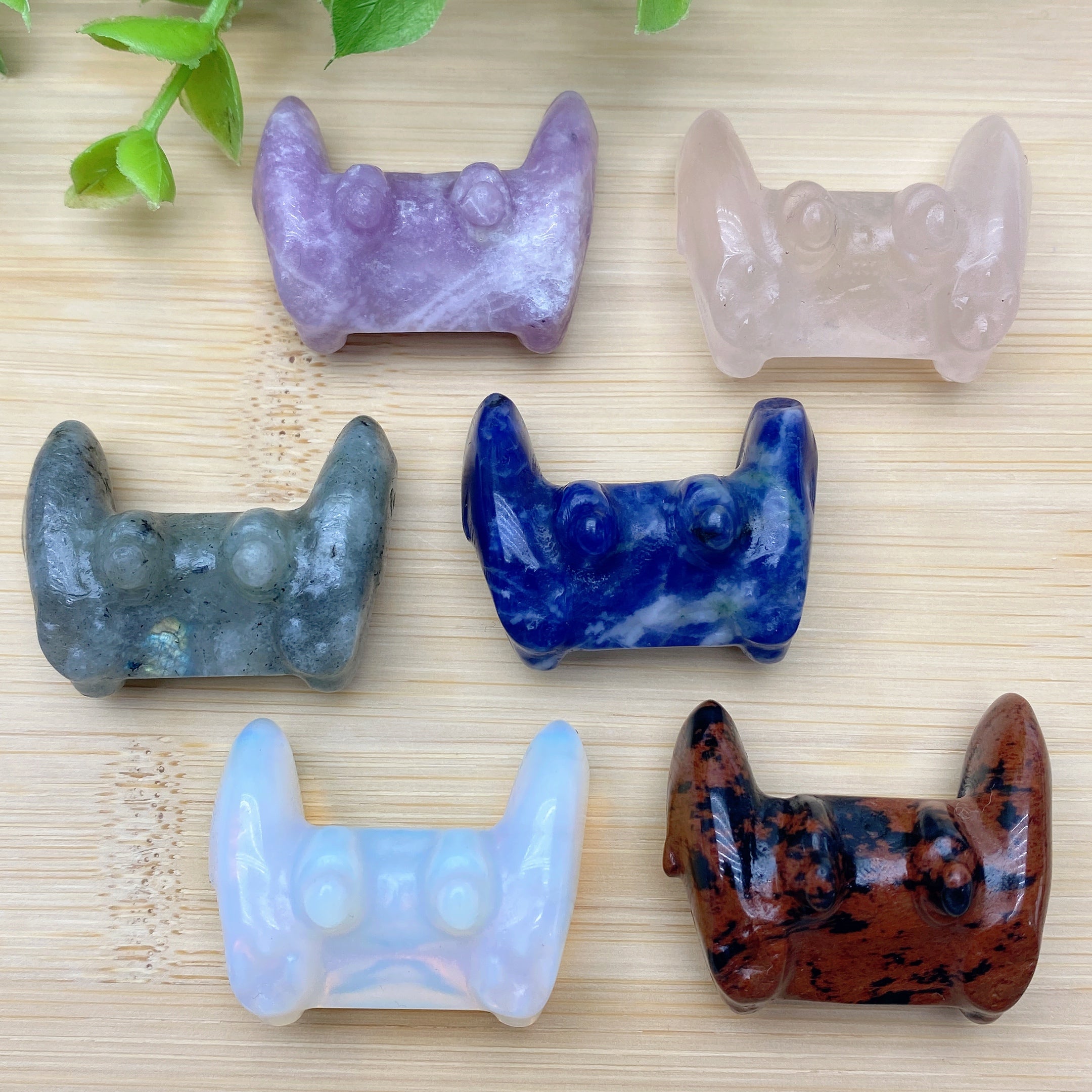 1.3inch Mixed Crystal Game Controller Figurine Healing