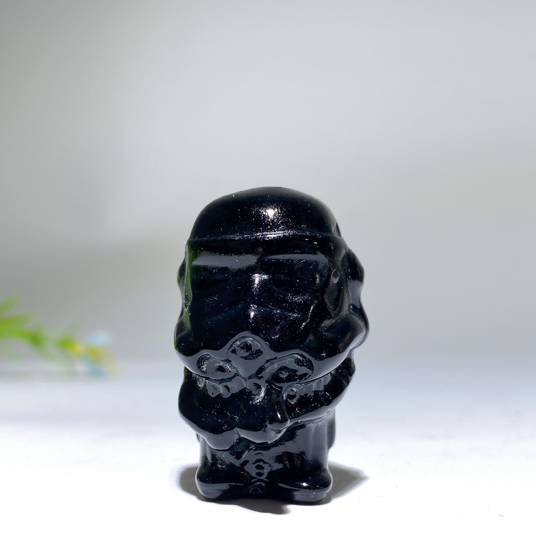 1.4 inch Black Obsidian Crystal Star Wars Figurines Set
