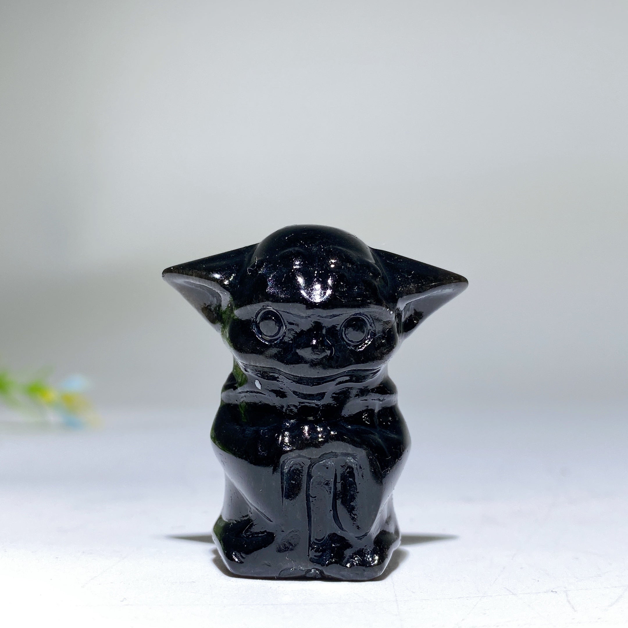 1.4 inch Black Obsidian Crystal Star Wars Figurines Set