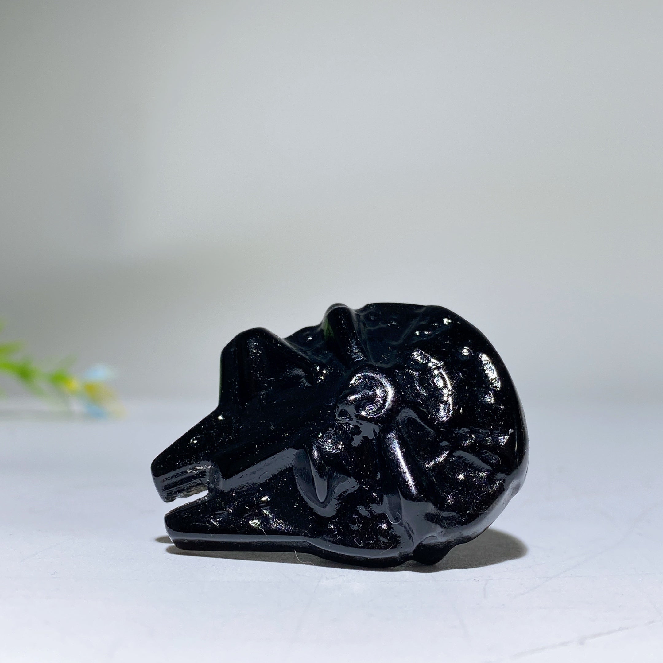 1.4 inch Black Obsidian Crystal Star Wars Figurines Set