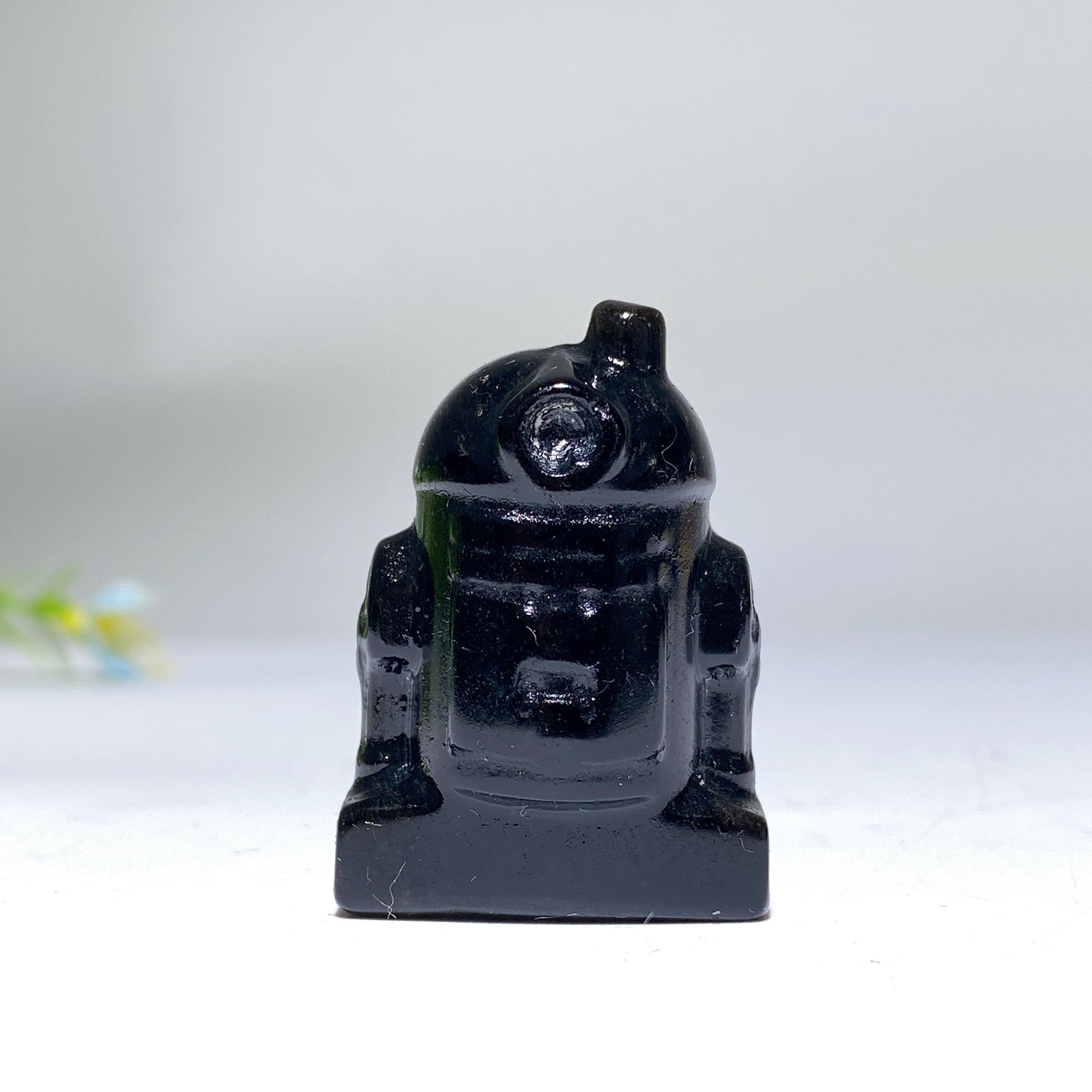 1.4 inch Black Obsidian Crystal Star Wars Figurines Set