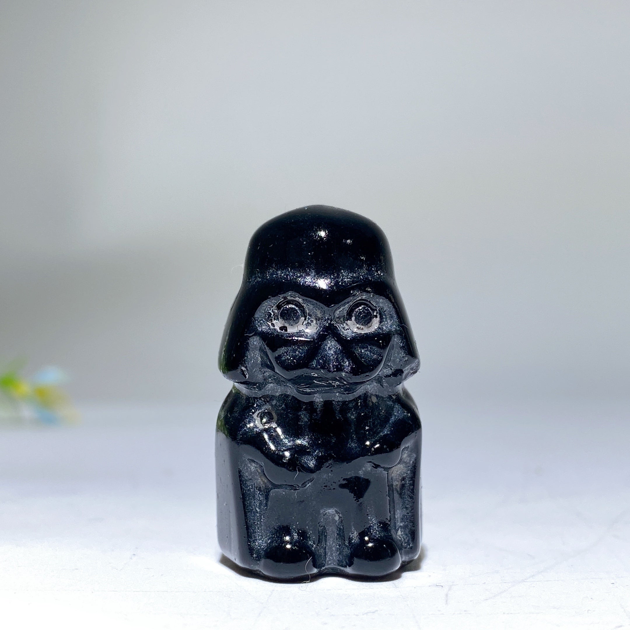 1.4 inch Black Obsidian Crystal Star Wars Figurines Set