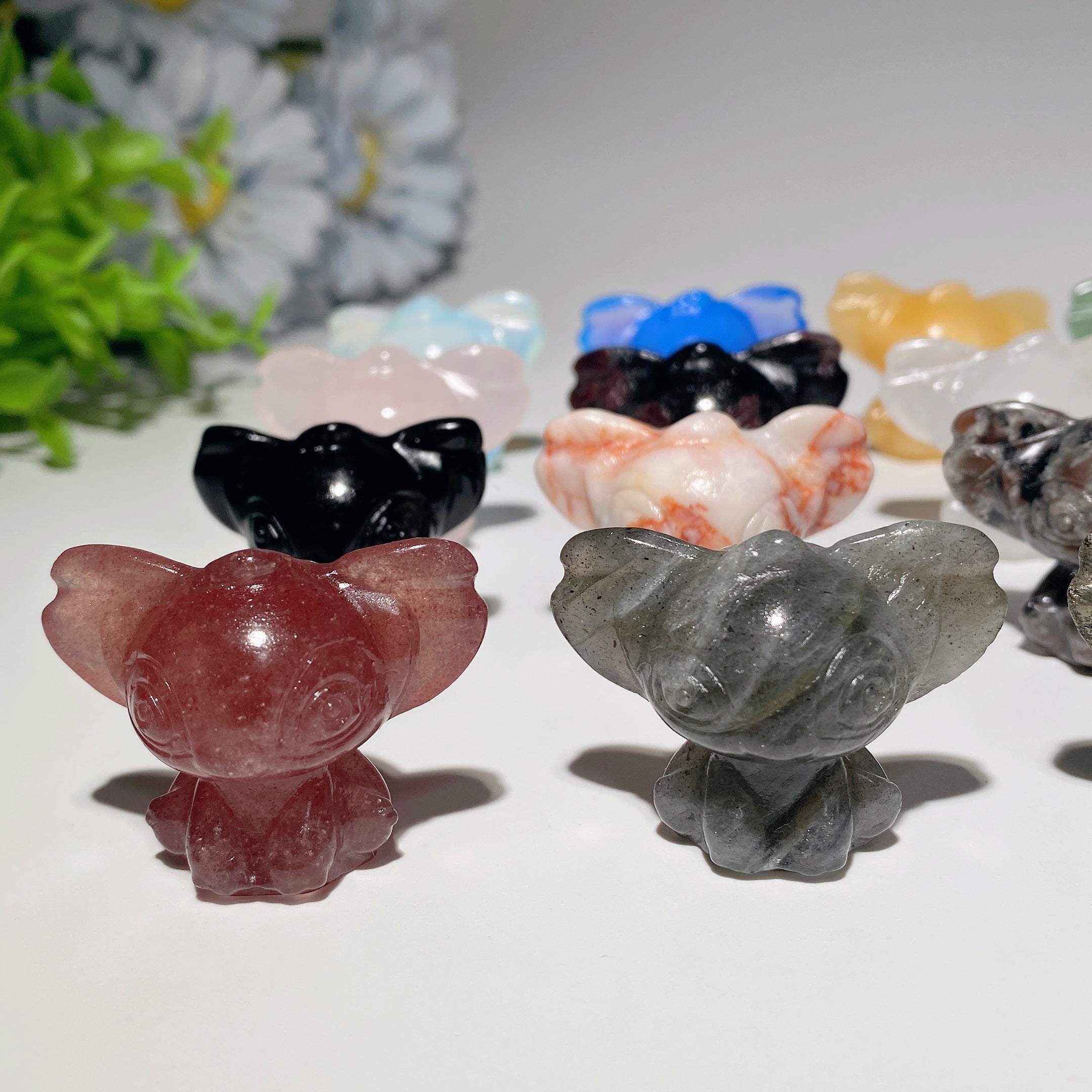1.4 inch Mixed Crystal Animal Carvings Healing Figurines