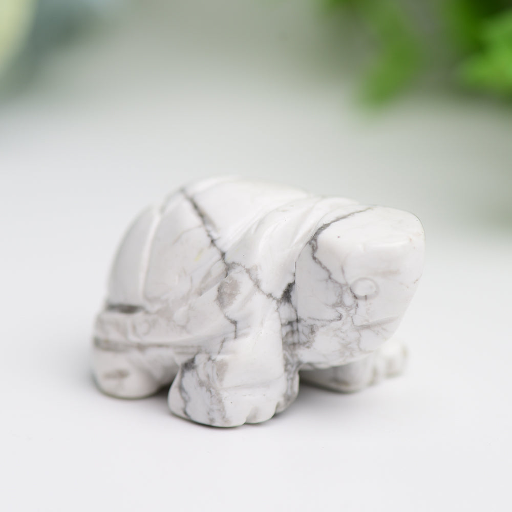 1.4 Inch Mixed Crystal Turtle Figurine for Prosperity & Healing