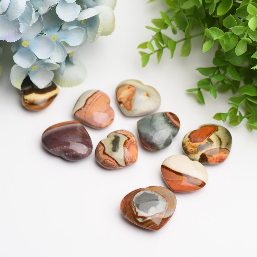 1.4-Inch Polychrome Heart Crystal Carving for Love & Healing