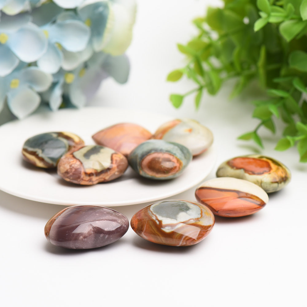 1.4-Inch Polychrome Heart Crystal Carving for Love & Healing