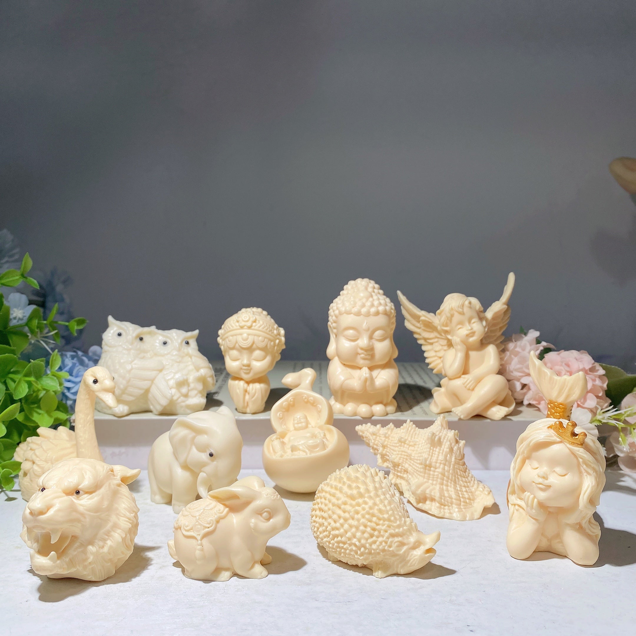 1.5-3.3 inch Ivory Nut Spiritual Healing Carvings