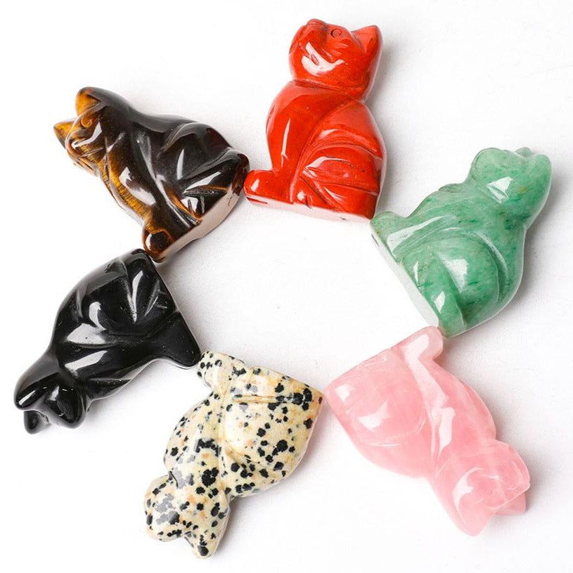 1.5 inch Crystal Cat Figurine for Wisdom & Energy