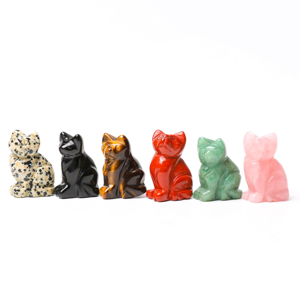 1.5 inch Crystal Cat Figurine for Wisdom & Energy