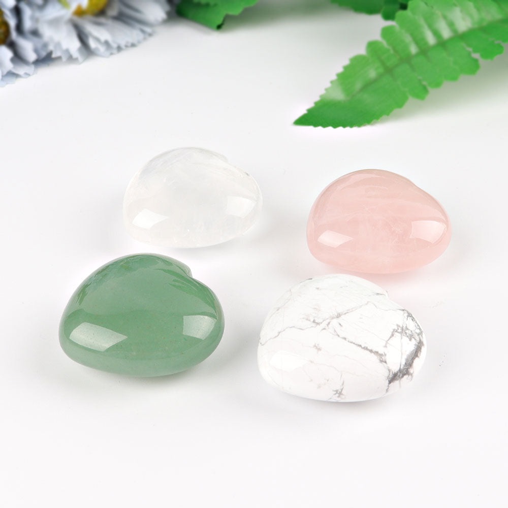 1.5 inch Crystal Heart Carvings for Emotional Healing